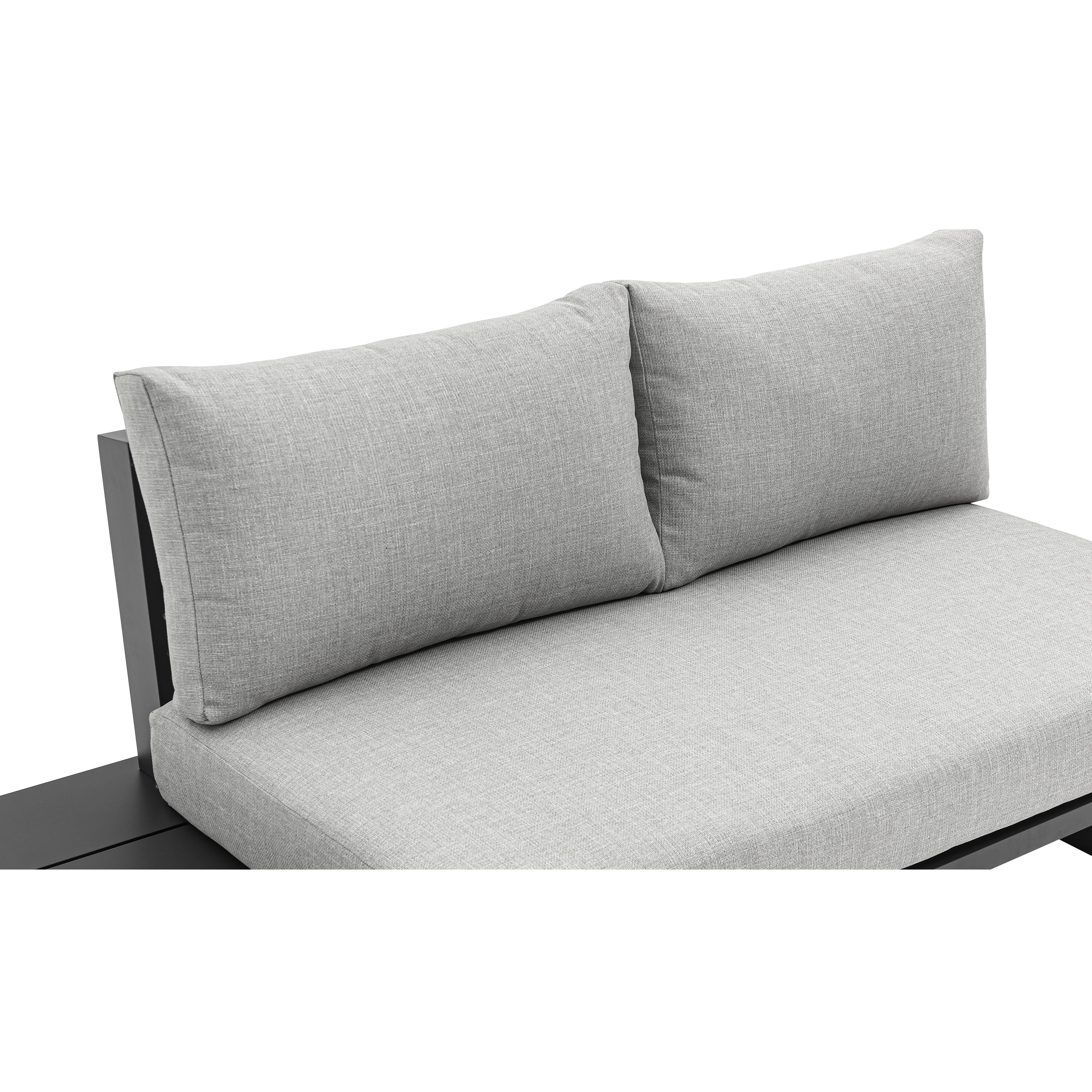 Meridian Maldives Grey Water Resistant Fabric Outdoor Patio Sectional (3 Boxes)