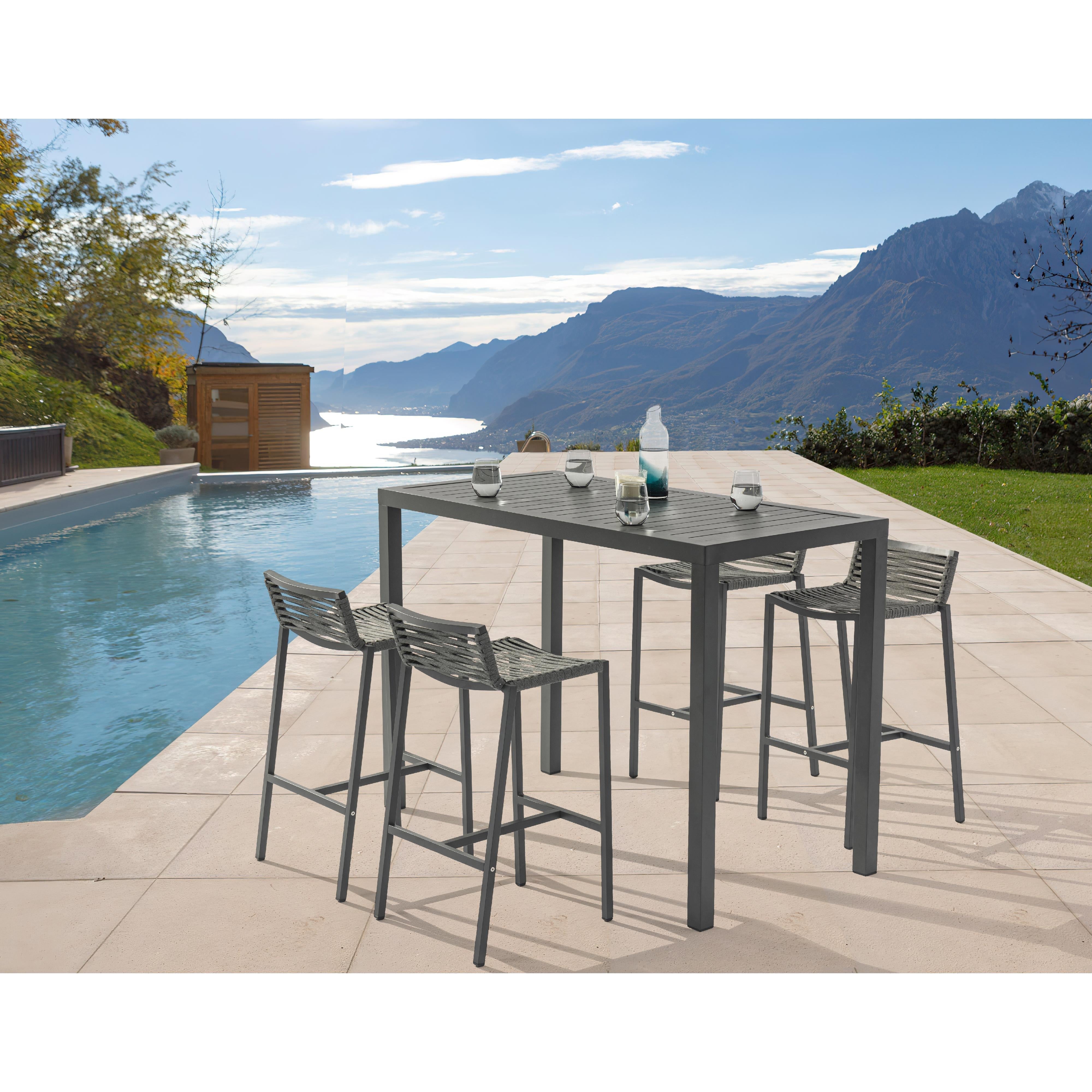 Meridian Maldives Outdoor Patio Rectangle Bar Table