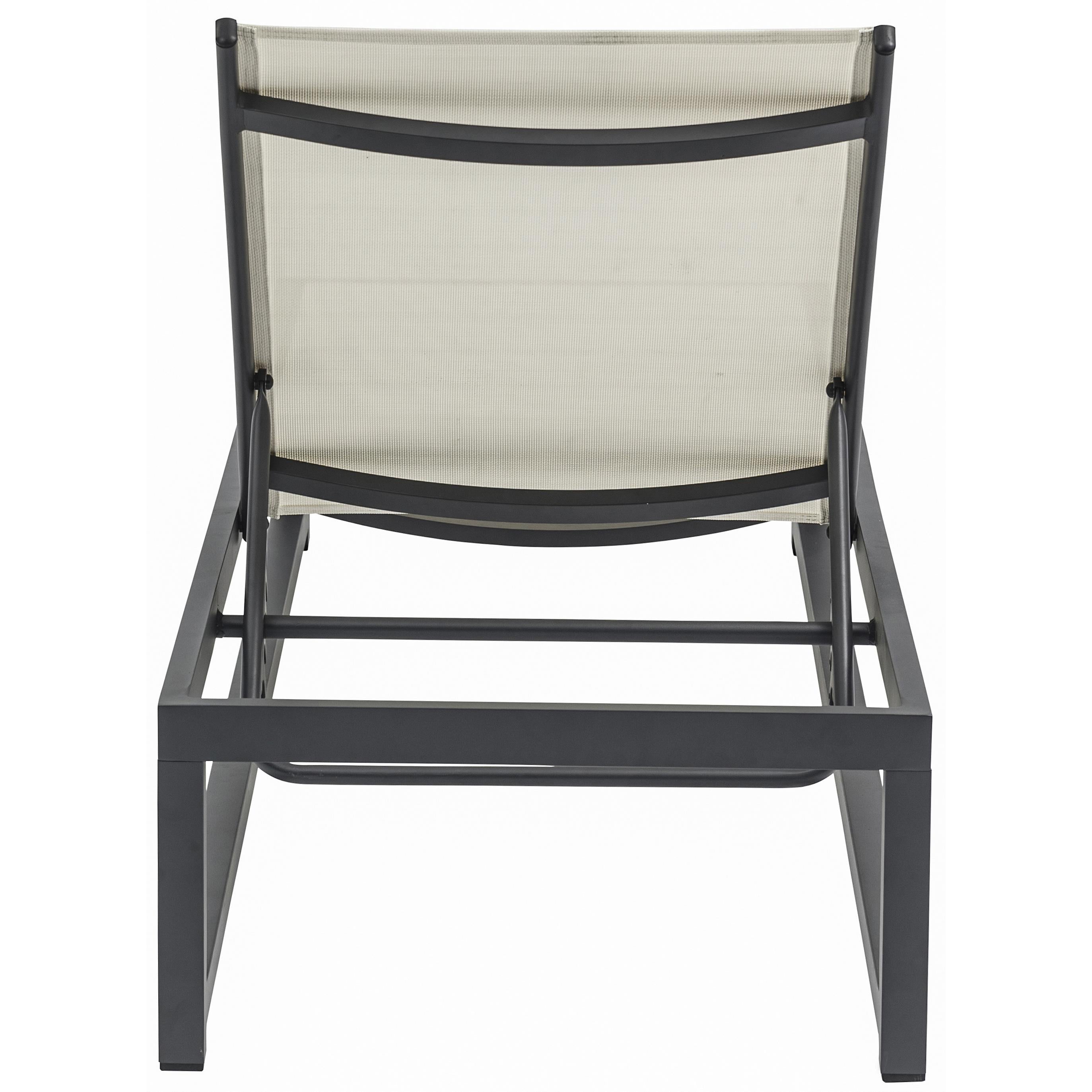 Meridian Maldives Cream Mesh Water Resistant Fabric Outdoor Patio Adjustable Sun Chaise Lounge Chair