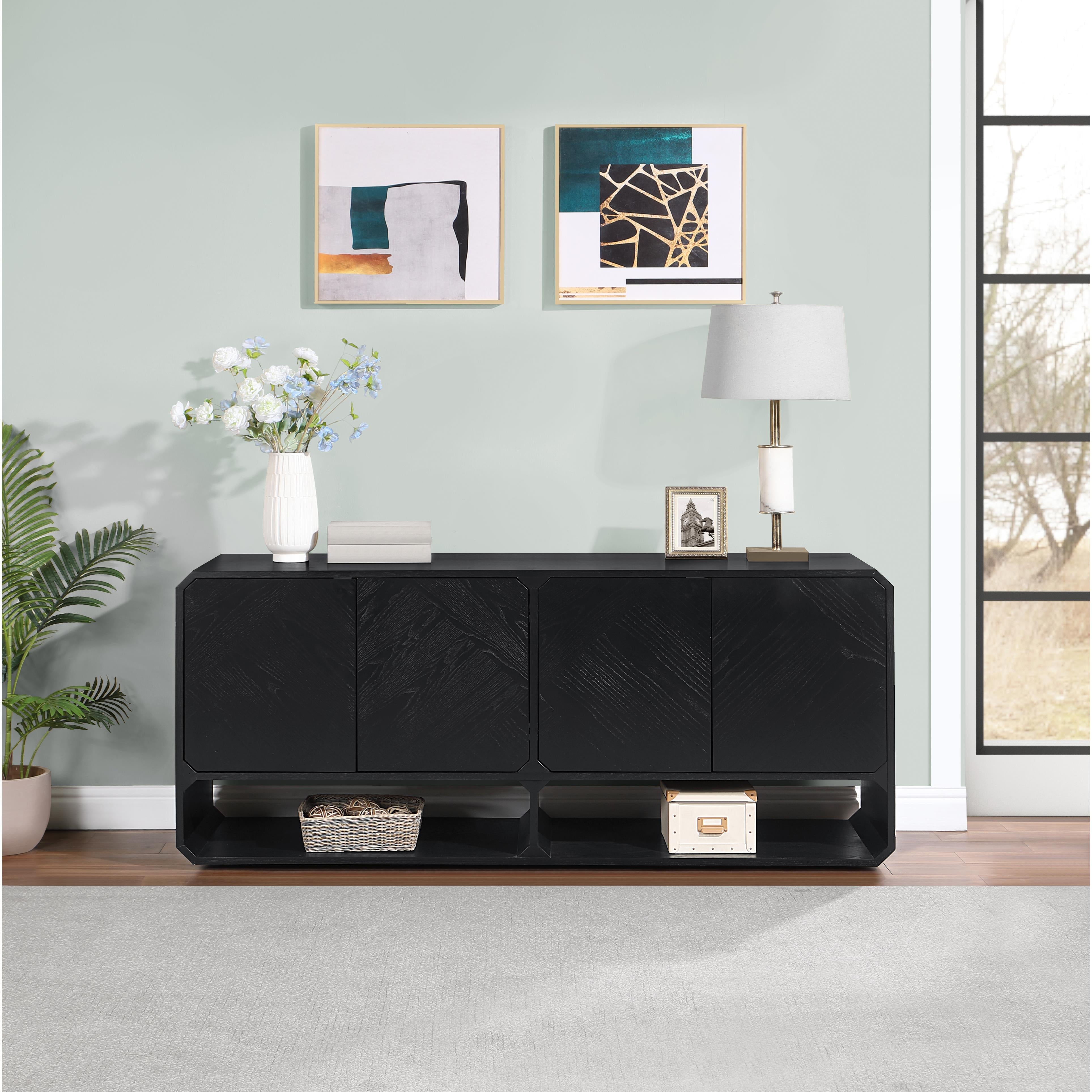 Meridian Parker Black Sideboard/Buffet