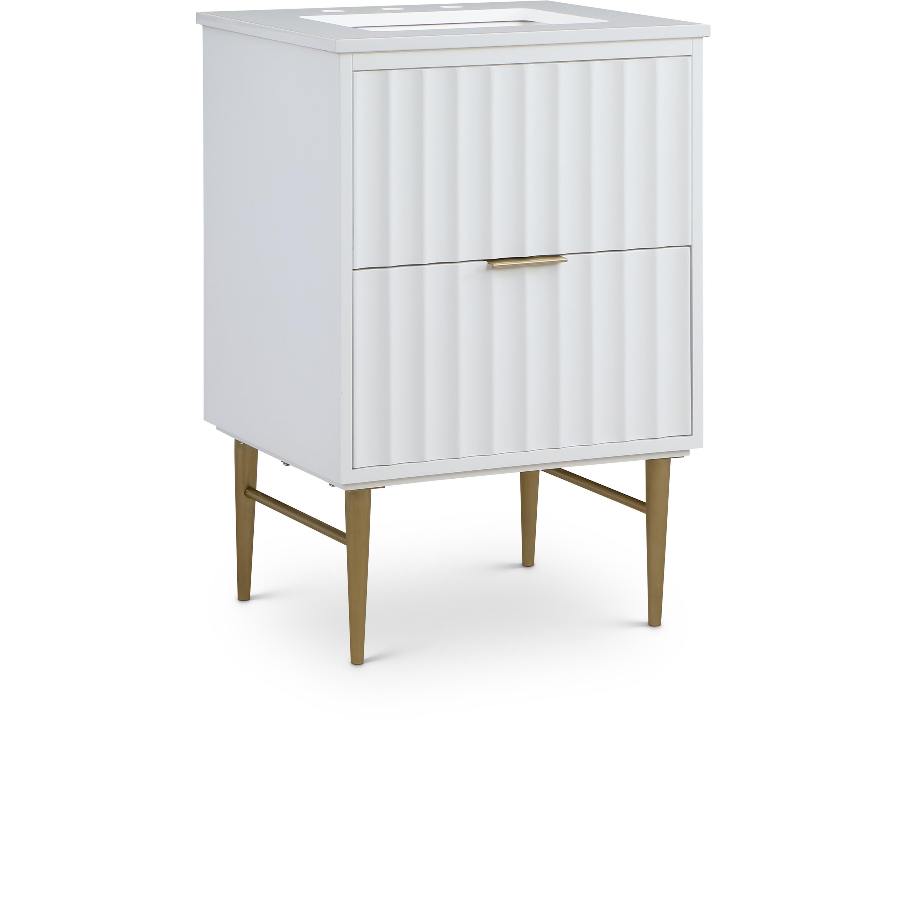 Meridian Modernist White Bathroom Vanity