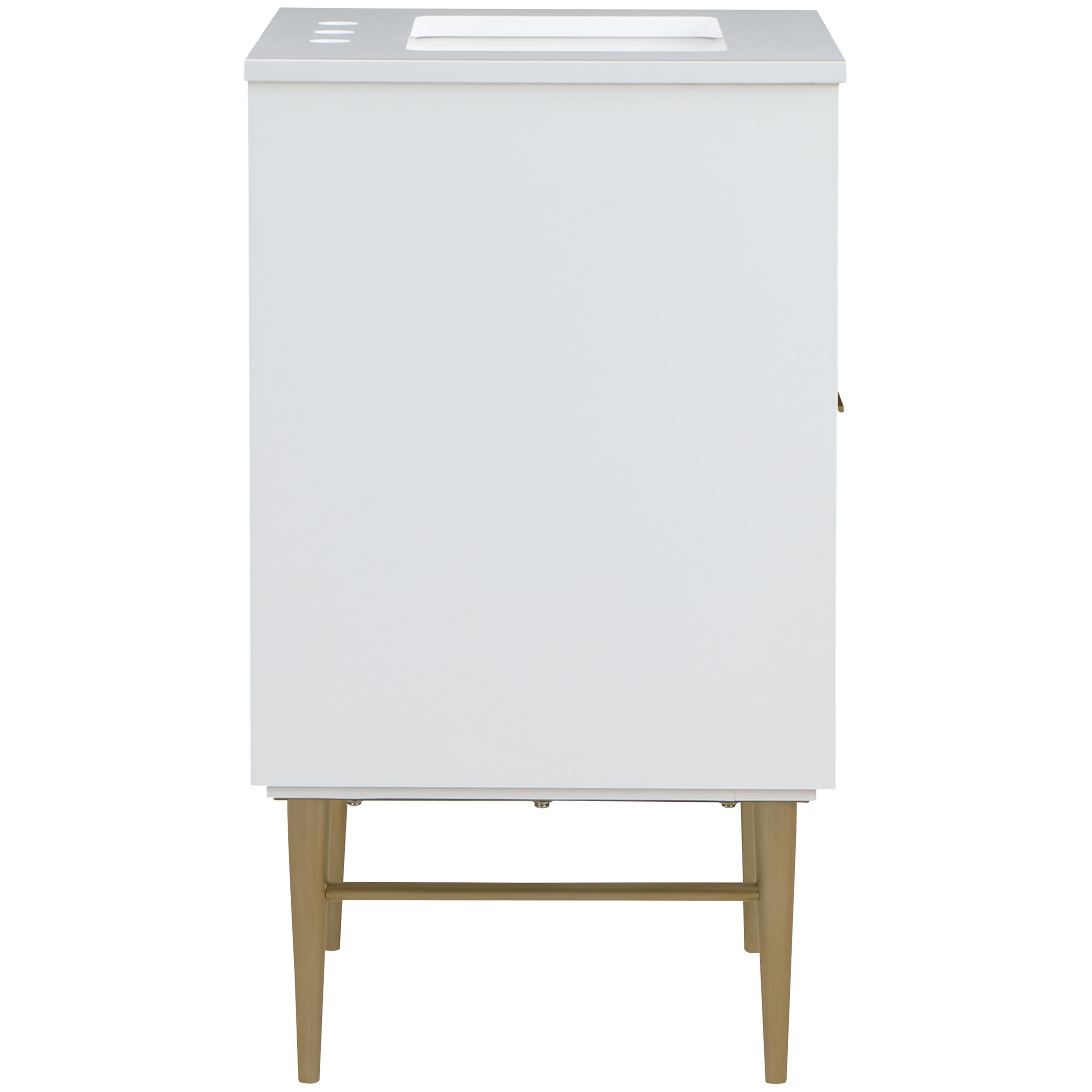 Meridian Modernist White Bathroom Vanity