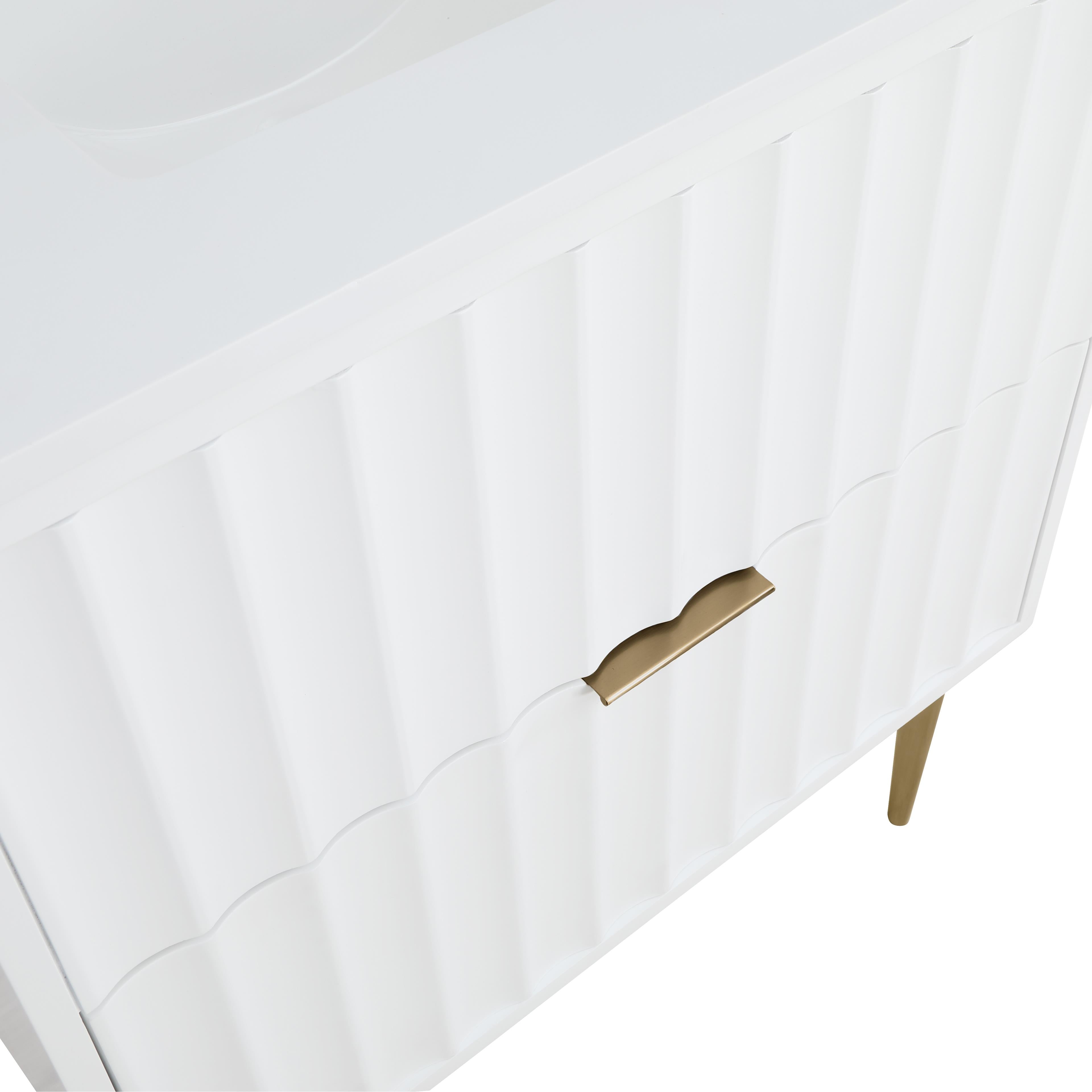 Meridian Modernist White Bathroom Vanity