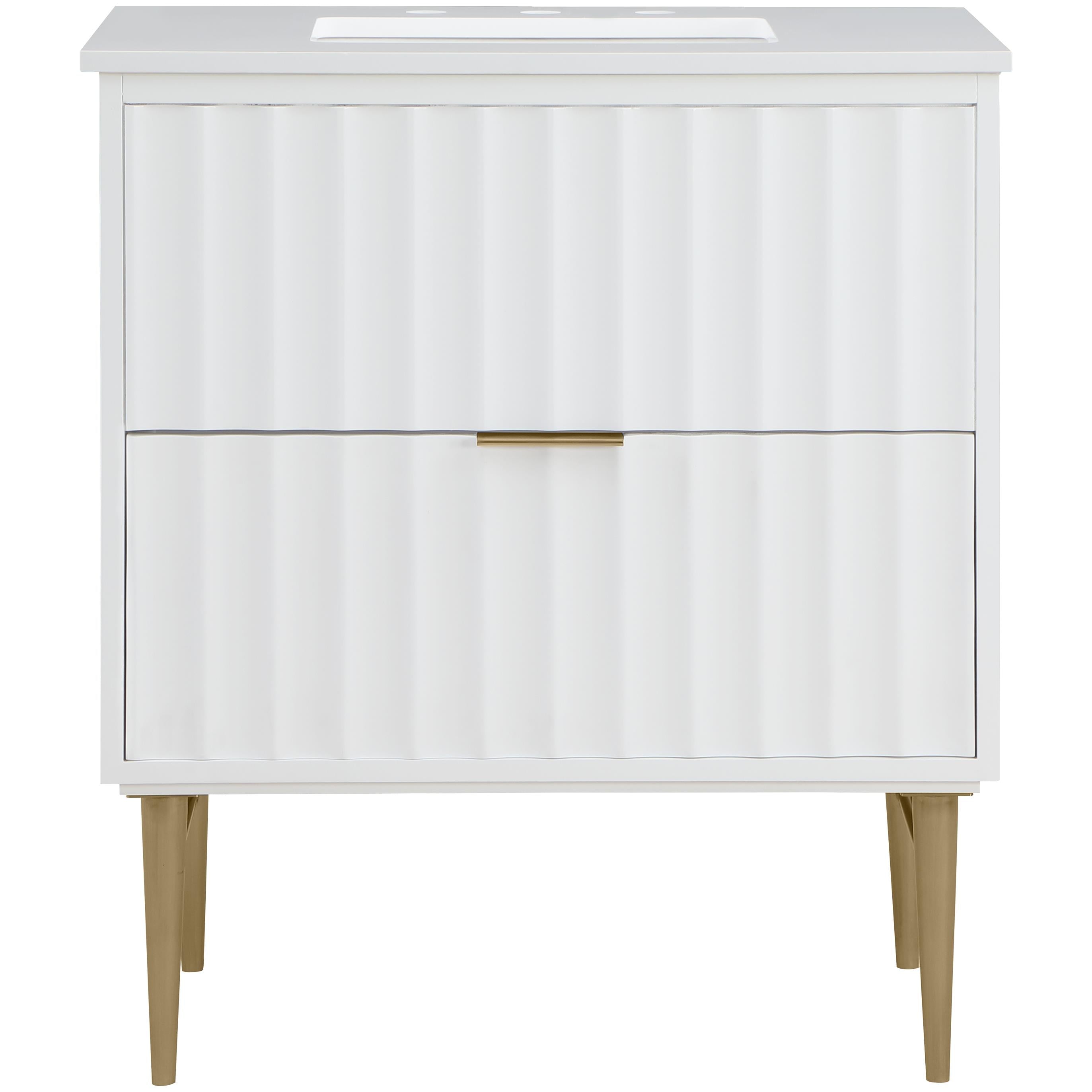 Meridian Modernist White Bathroom Vanity