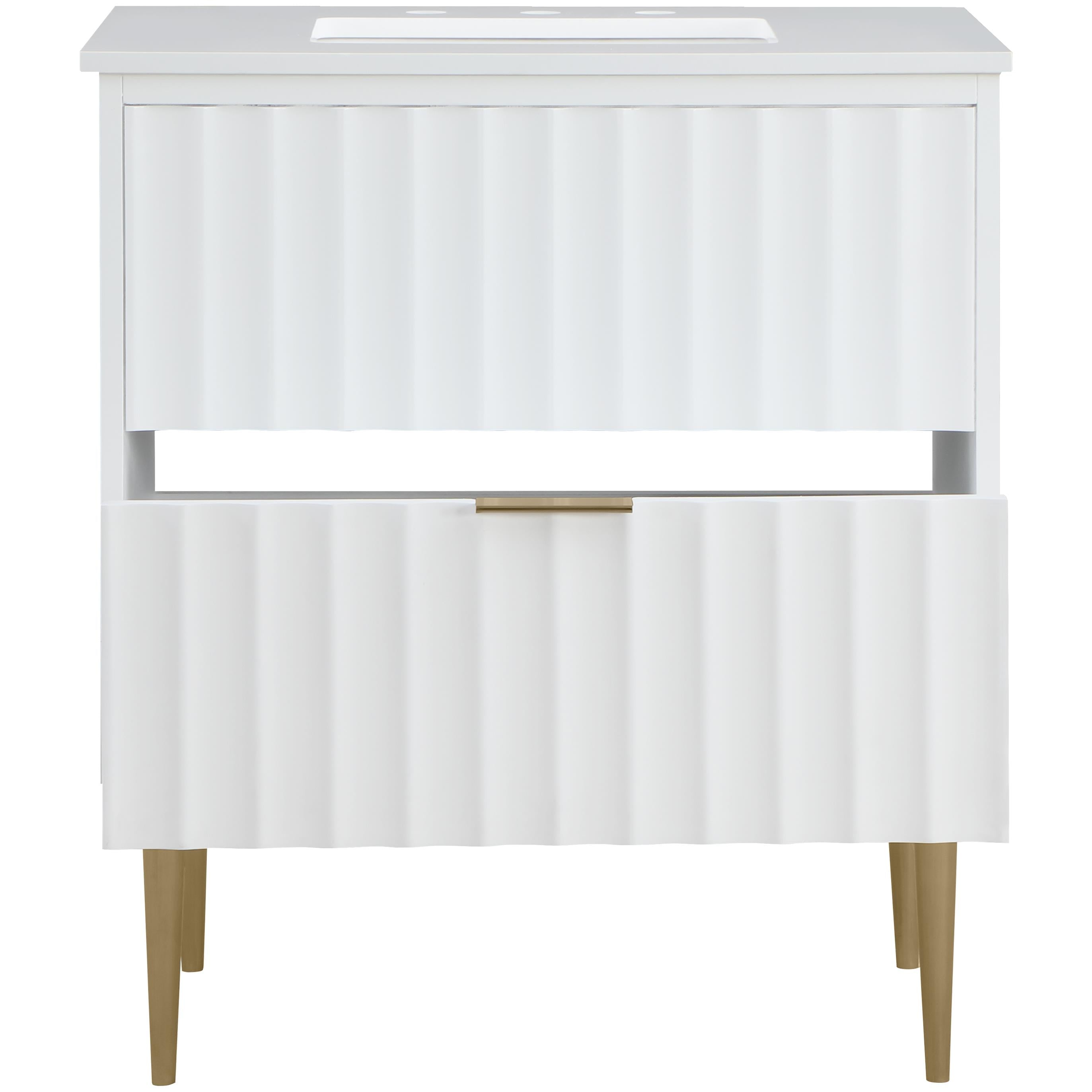 Meridian Modernist White Bathroom Vanity