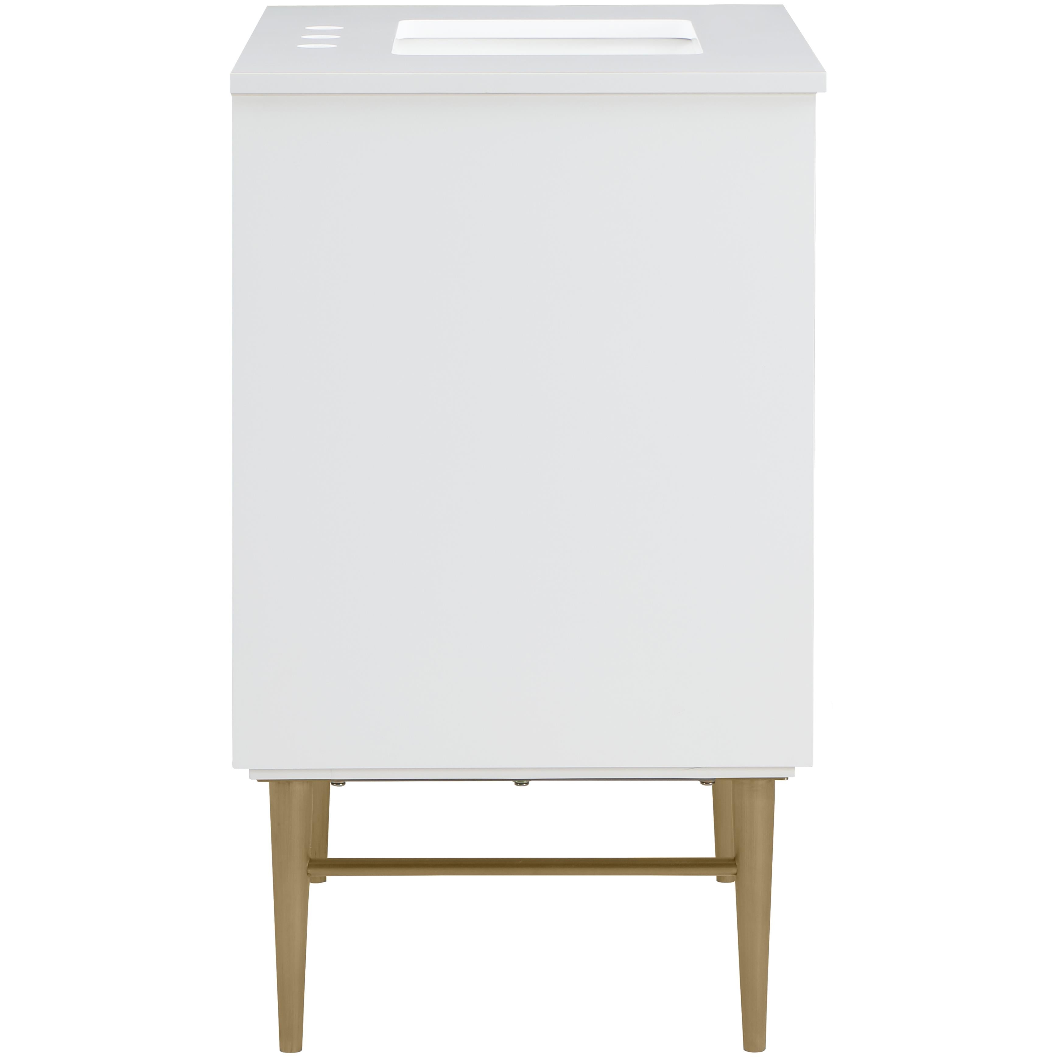 Meridian Modernist White Bathroom Vanity
