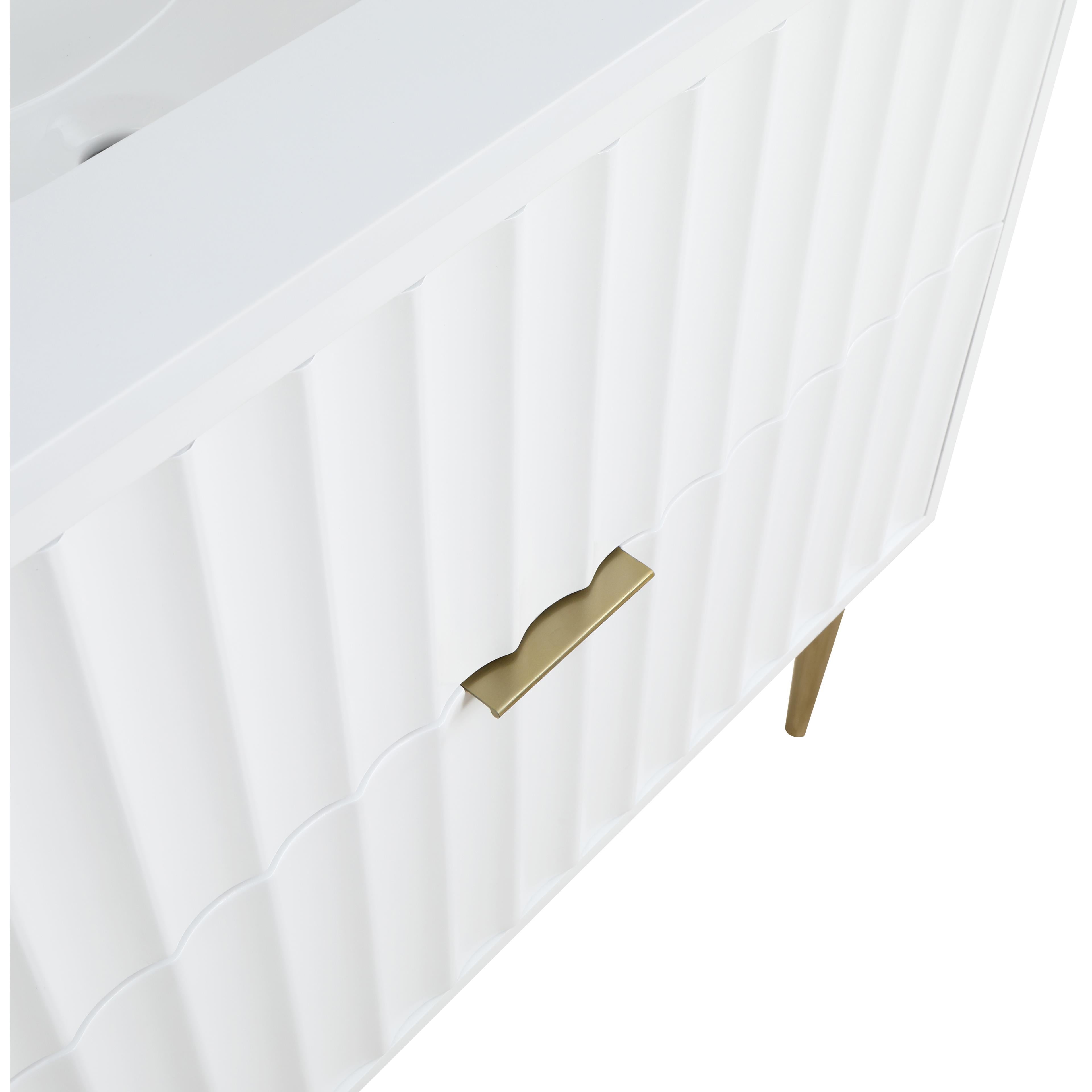Meridian Modernist White Bathroom Vanity