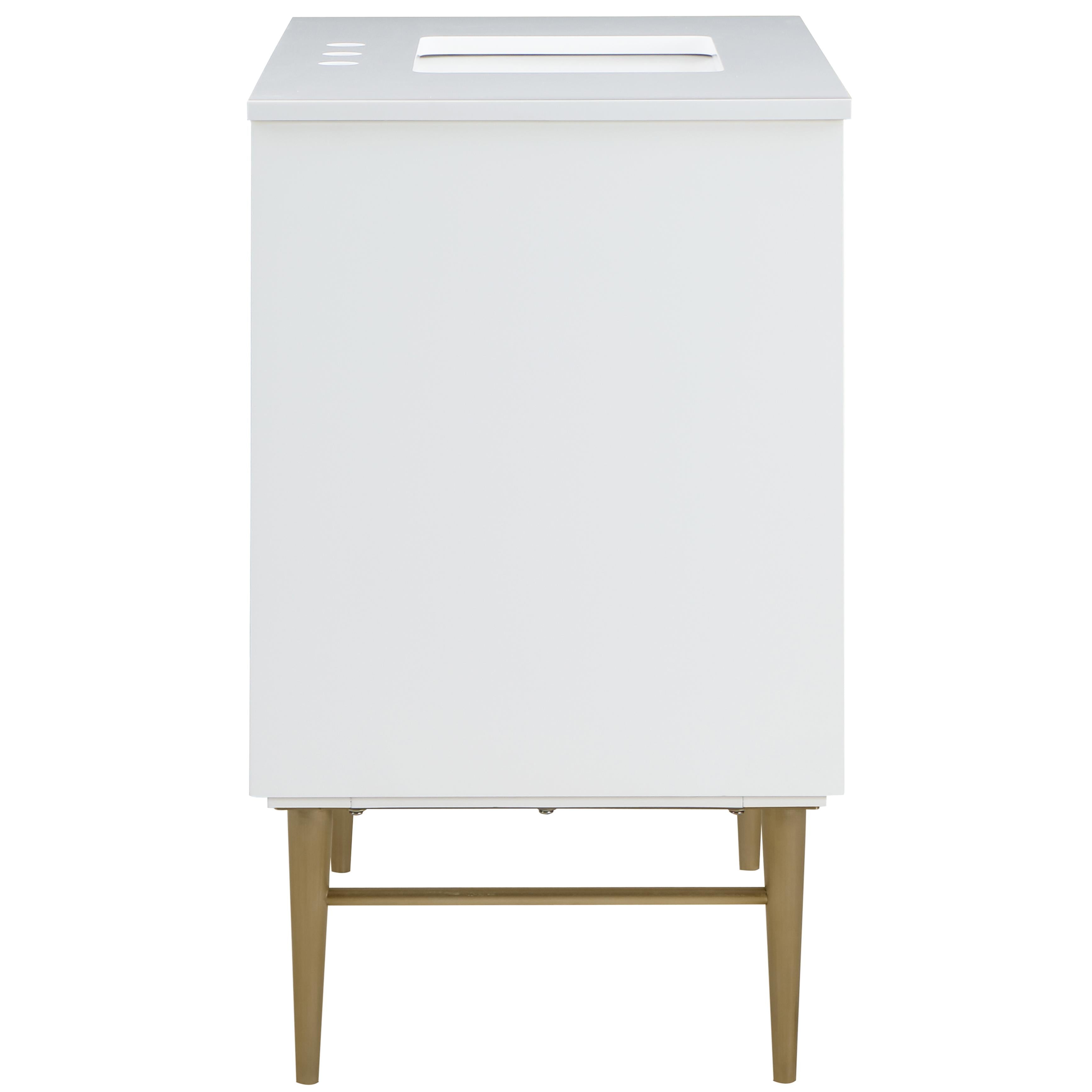 Meridian Modernist White Bathroom Vanity