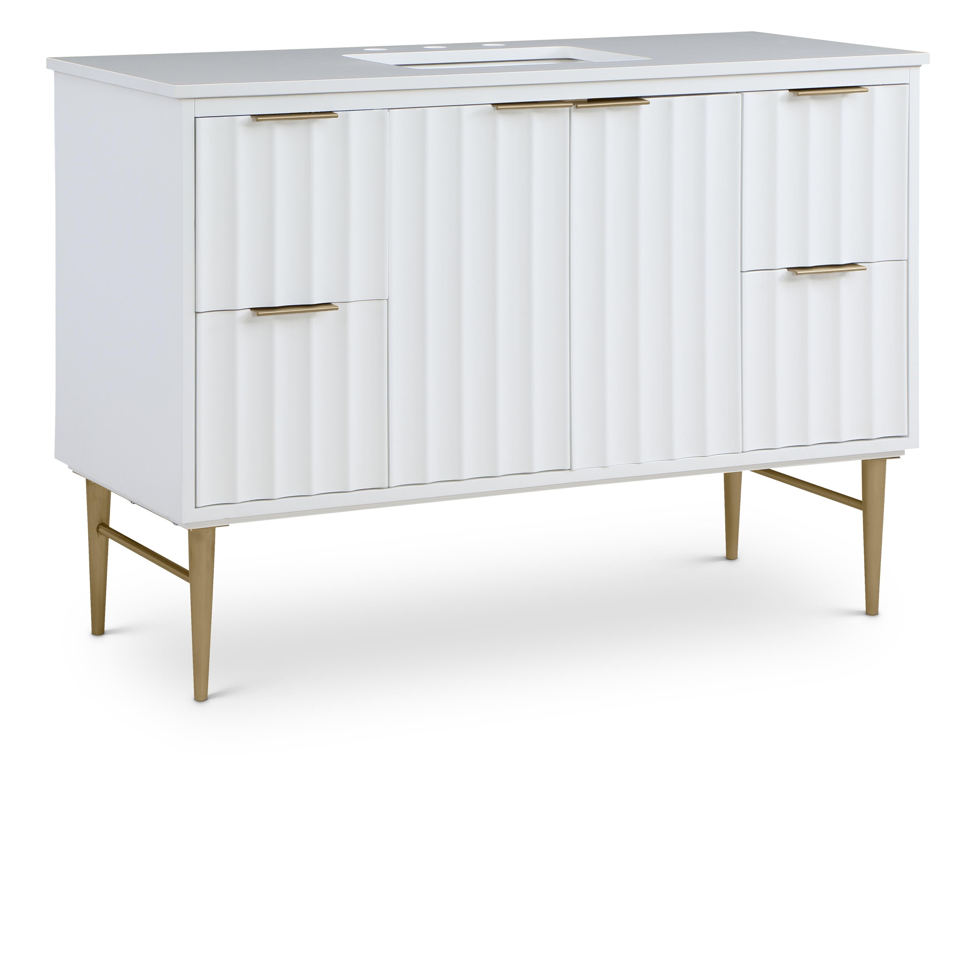 Meridian Modernist White Bathroom Vanity