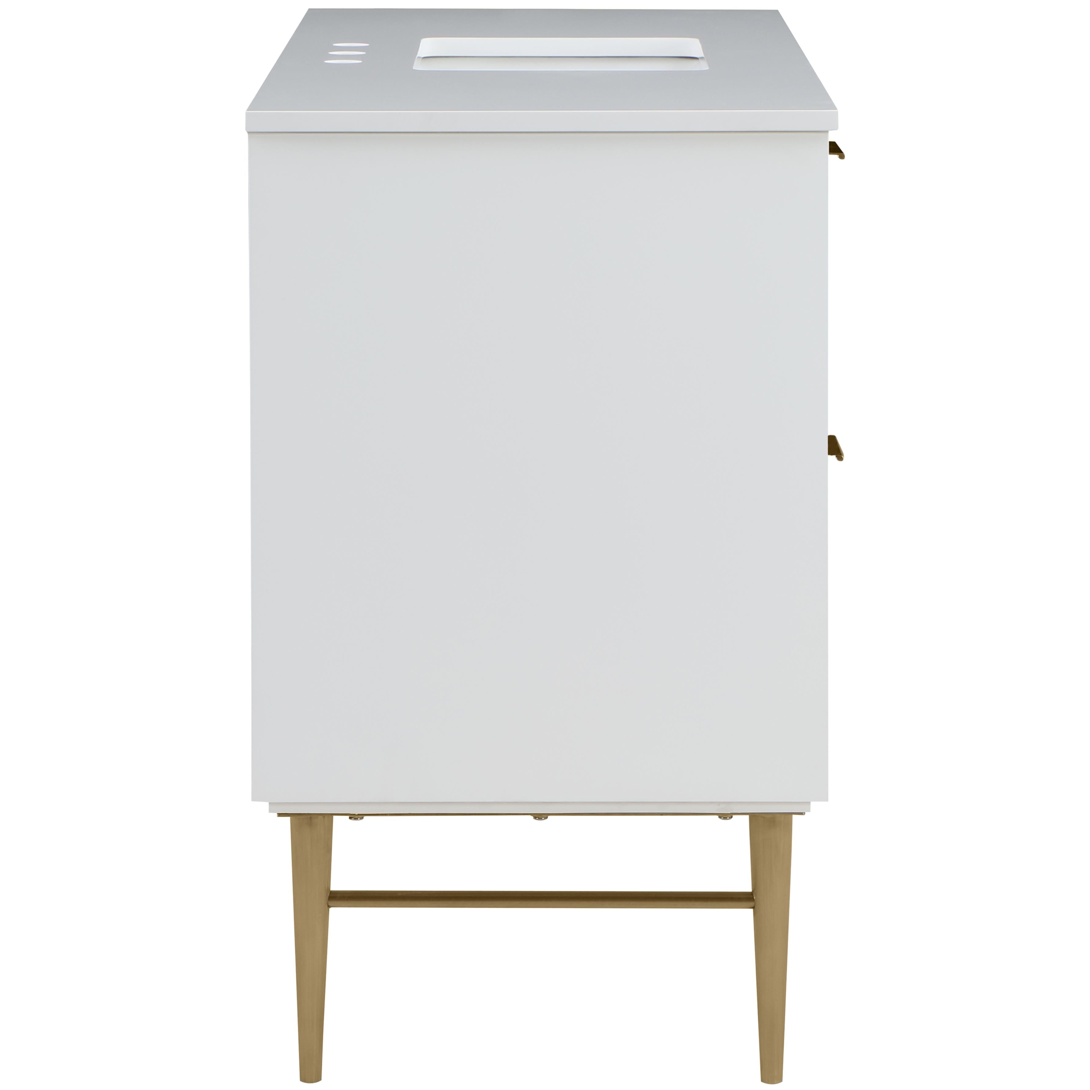 Meridian Modernist White Bathroom Vanity