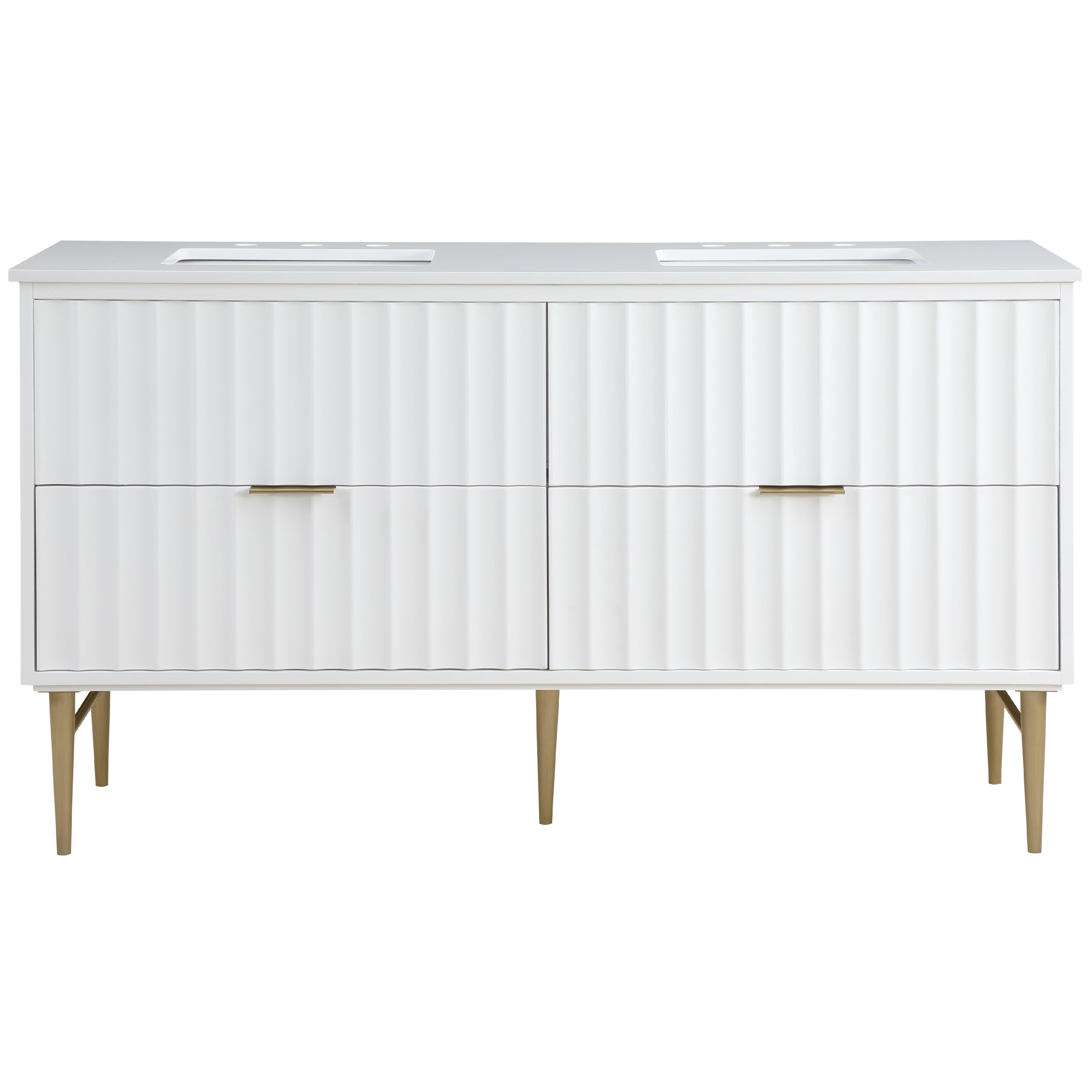 Meridian Modernist White Bathroom Vanity