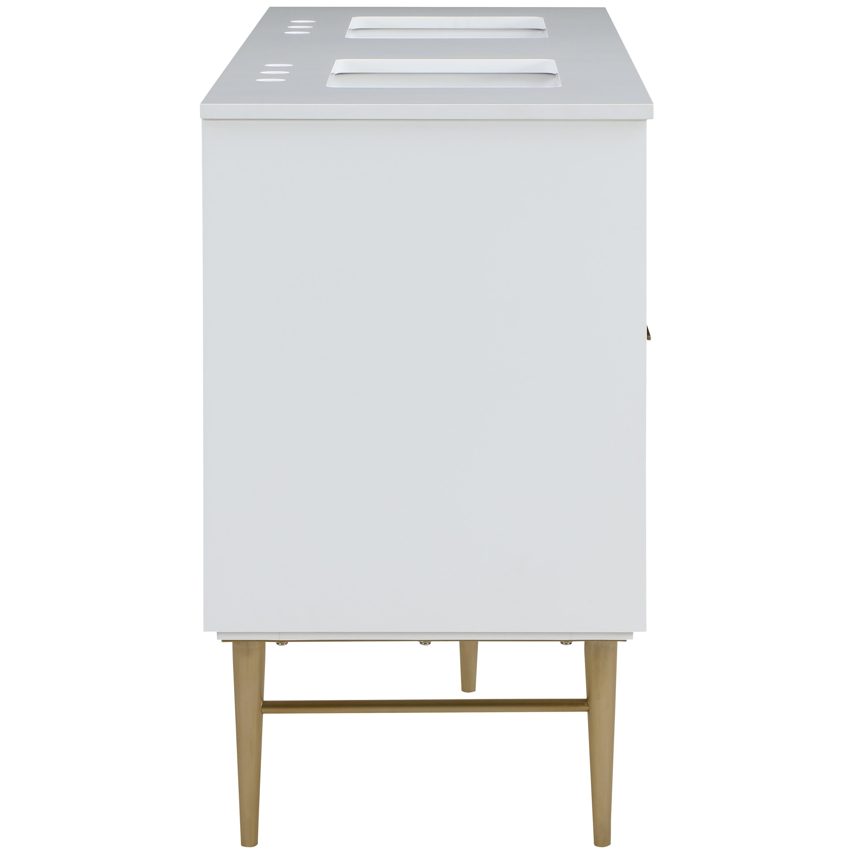 Meridian Modernist White Bathroom Vanity