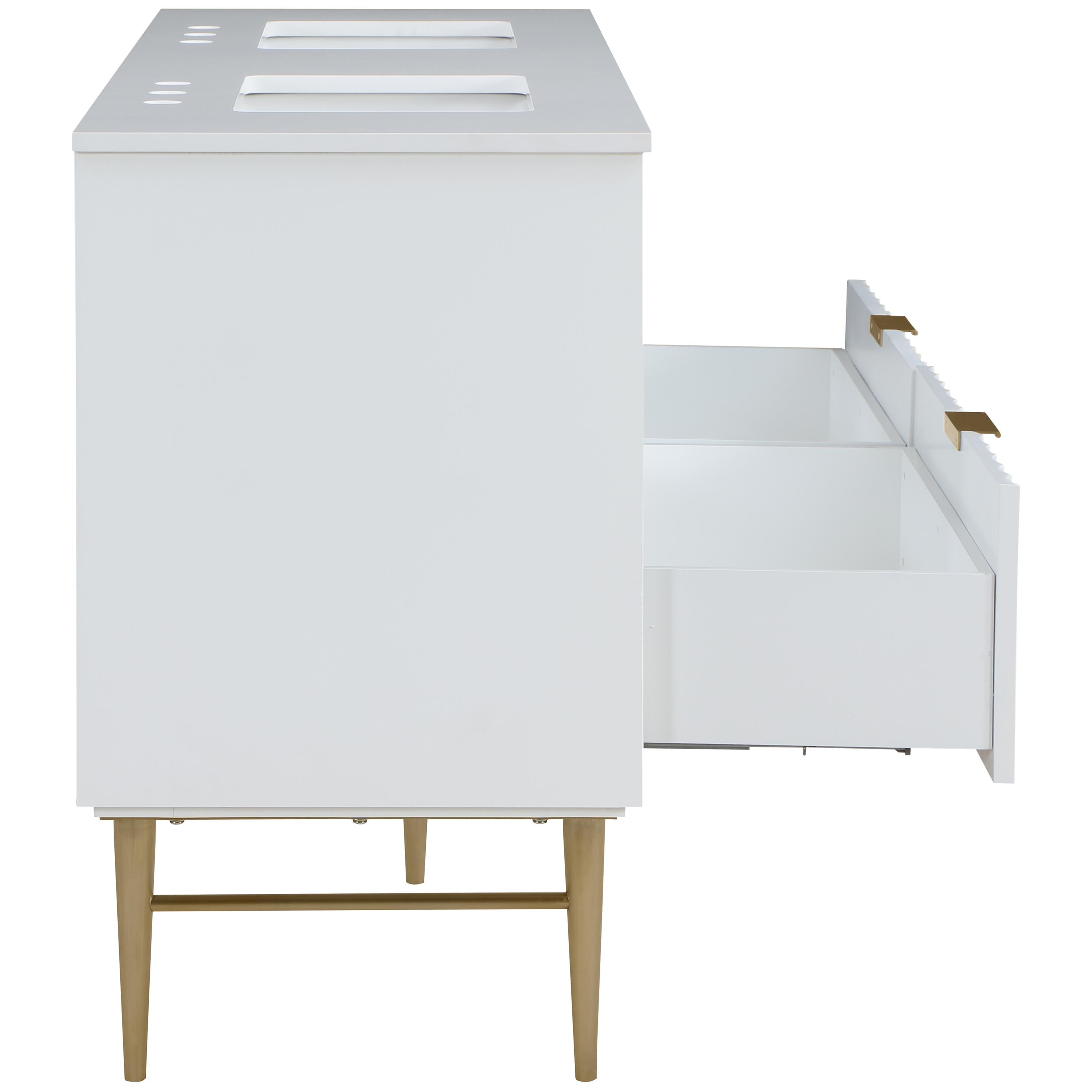 Meridian Modernist White Bathroom Vanity