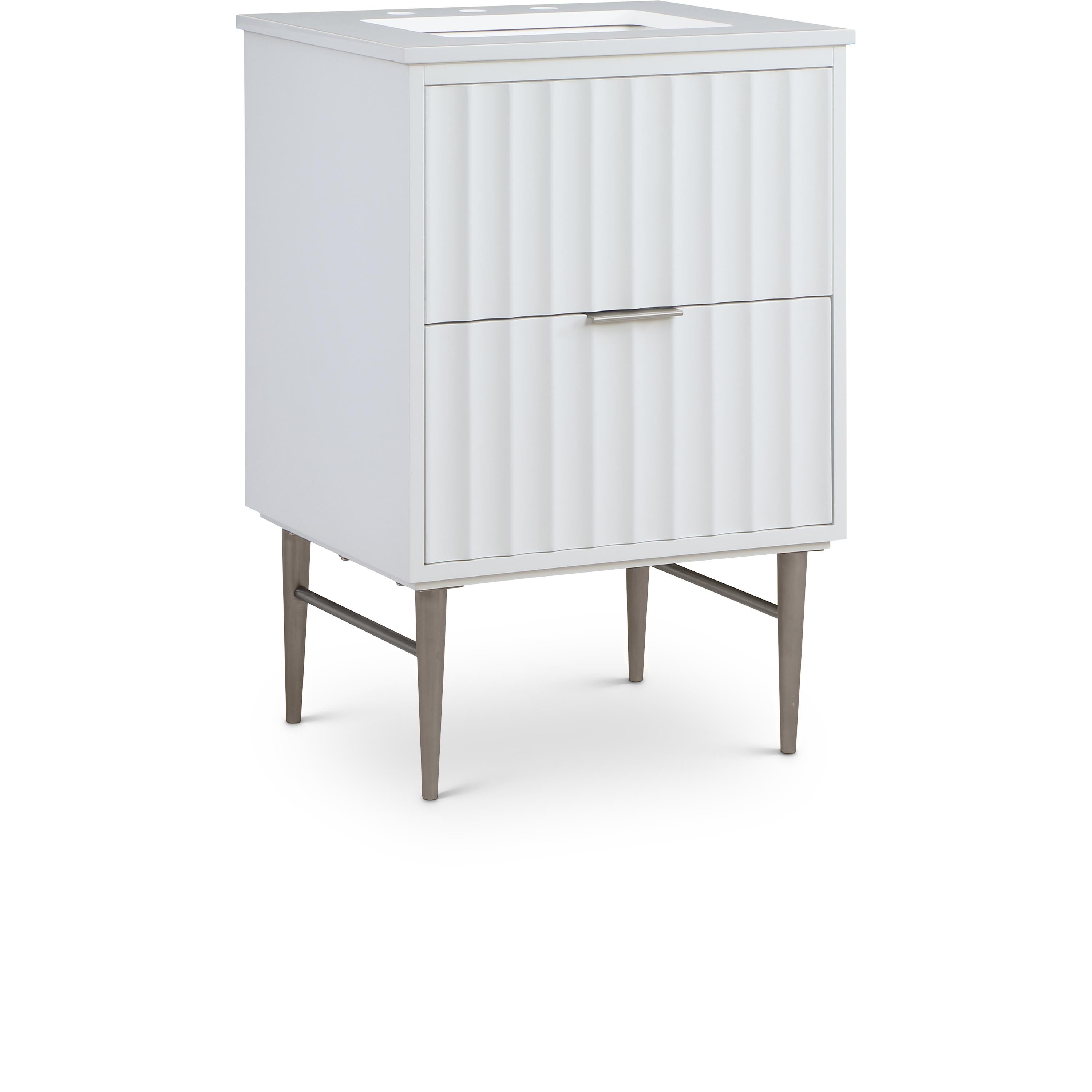 Meridian Modernist White Bathroom Vanity