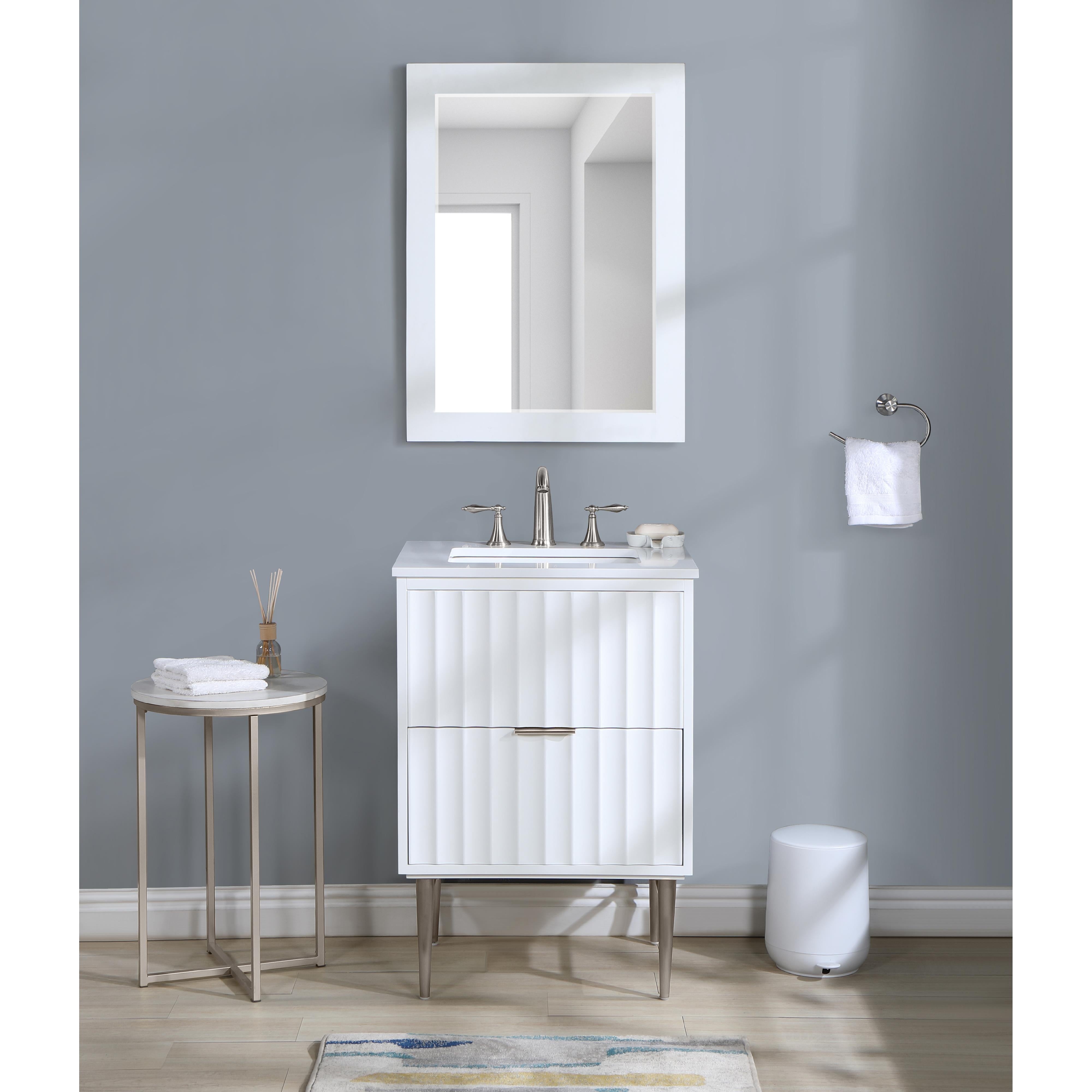 Meridian Modernist White Bathroom Vanity