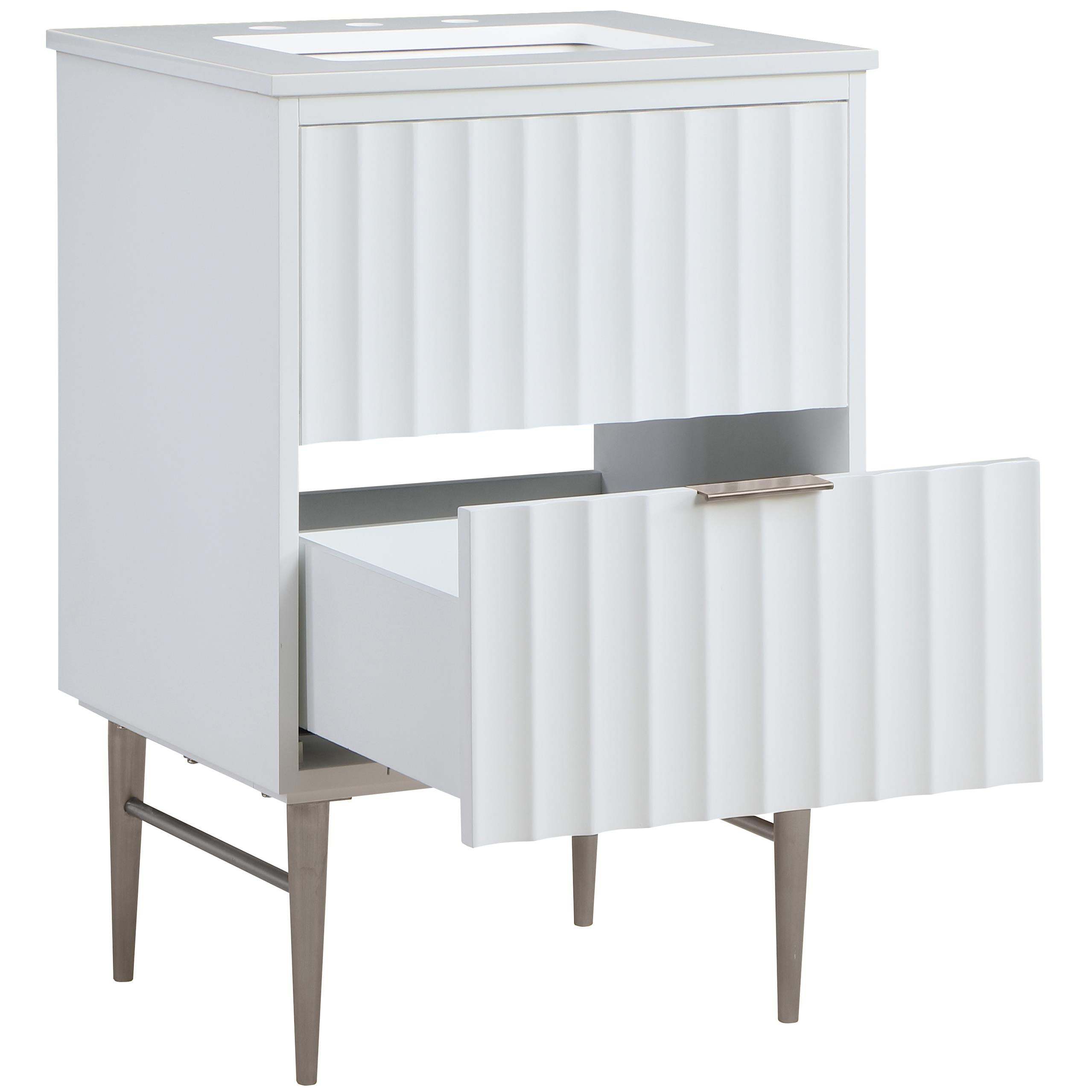 Meridian Modernist White Bathroom Vanity