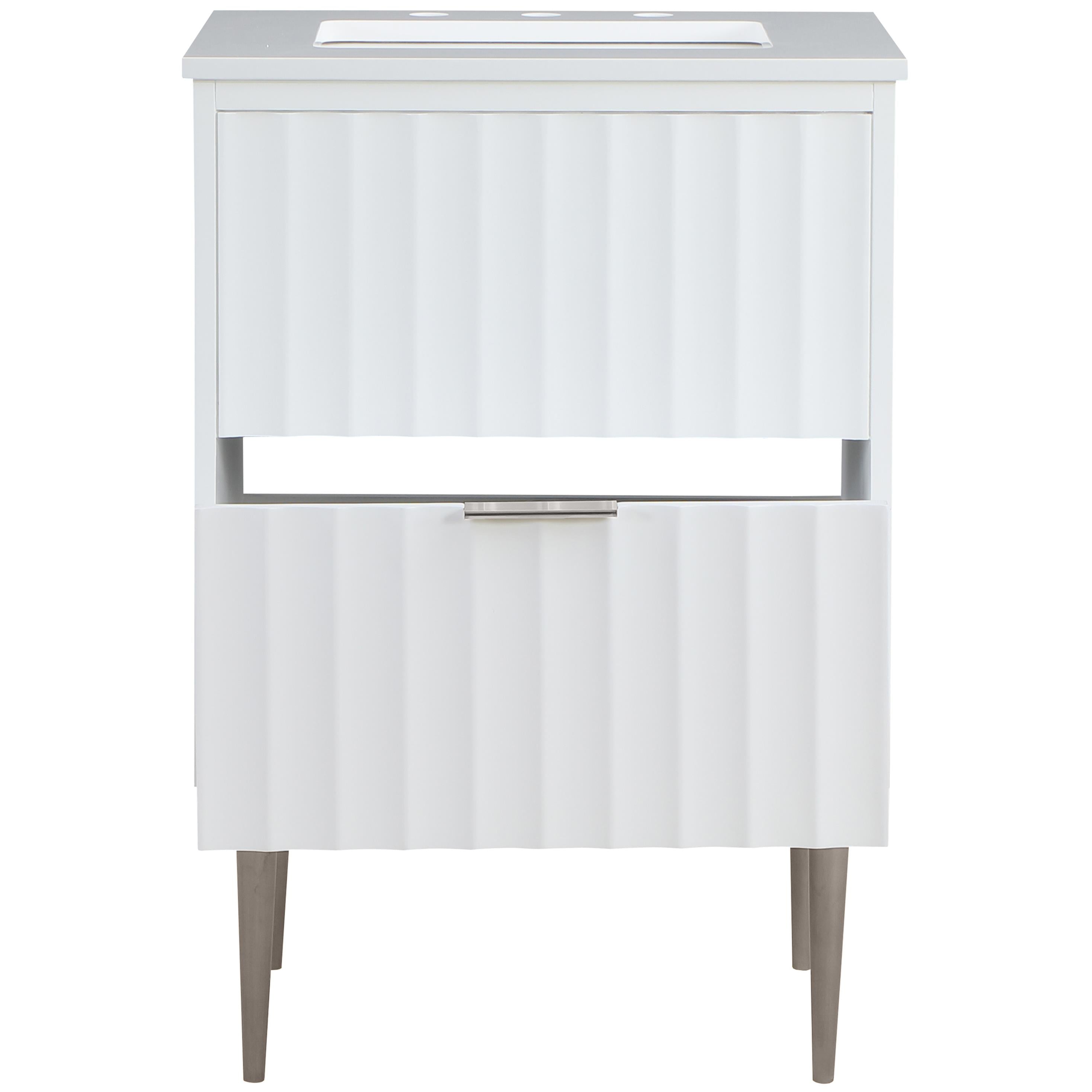 Meridian Modernist White Bathroom Vanity