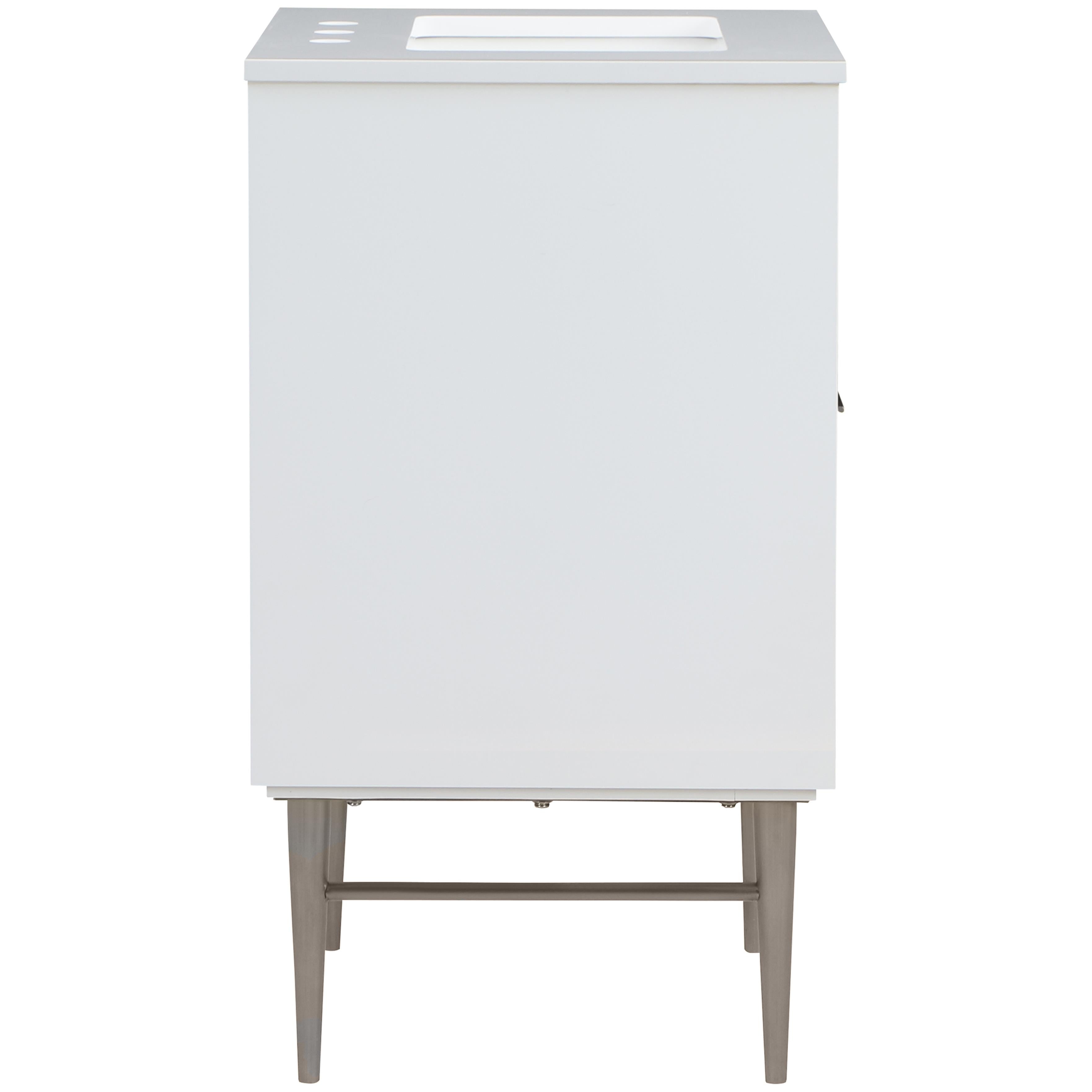 Meridian Modernist White Bathroom Vanity
