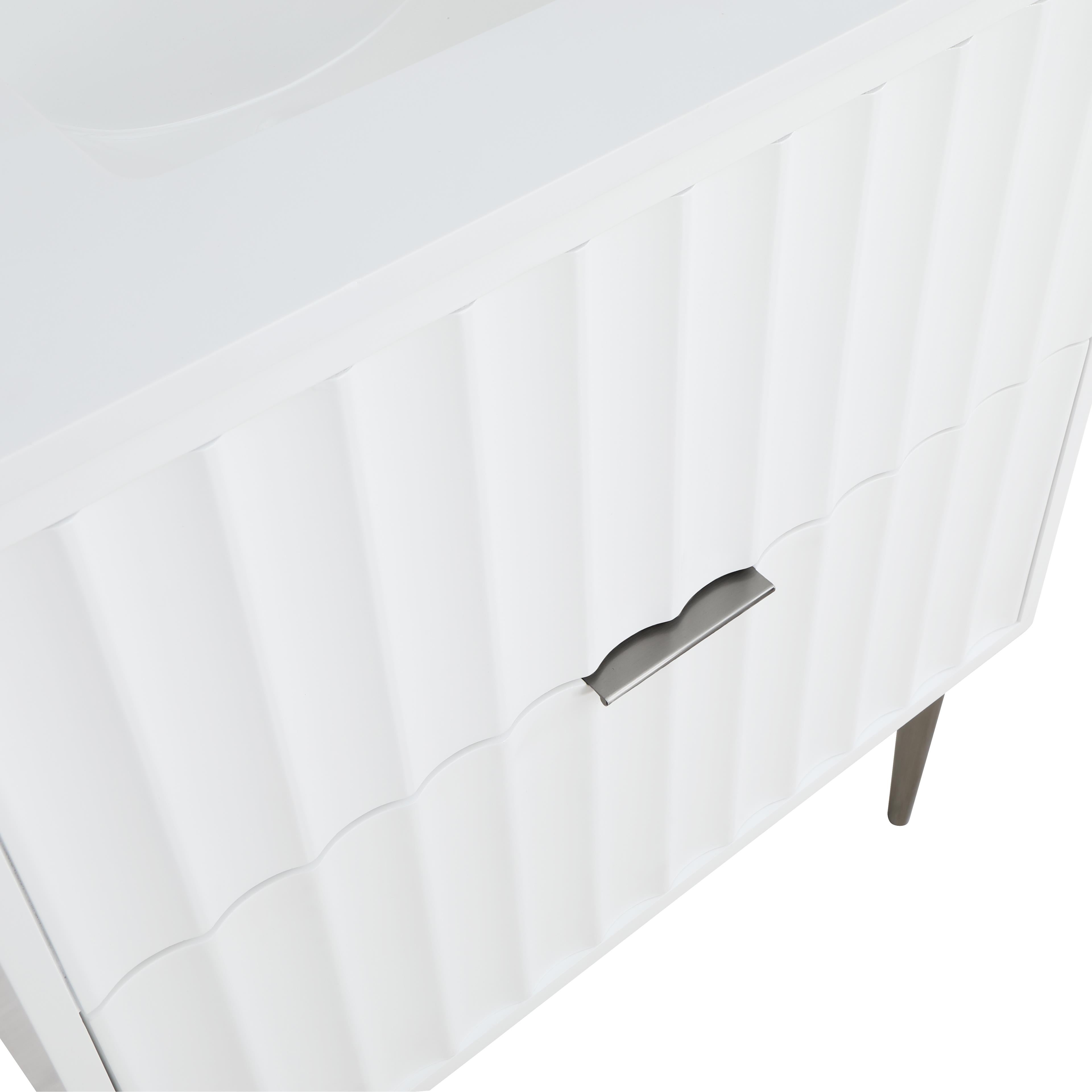Meridian Modernist White Bathroom Vanity