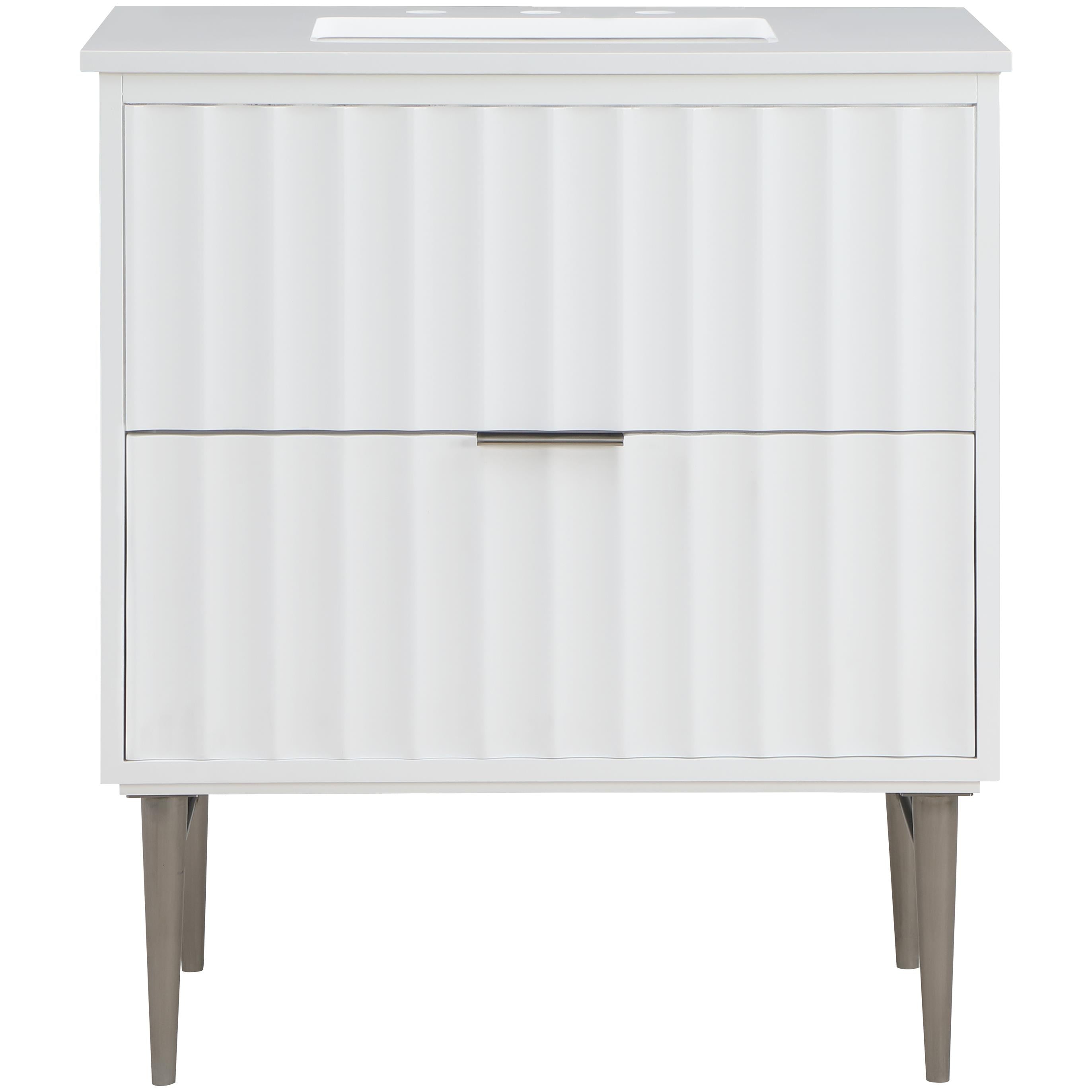 Meridian Modernist White Bathroom Vanity