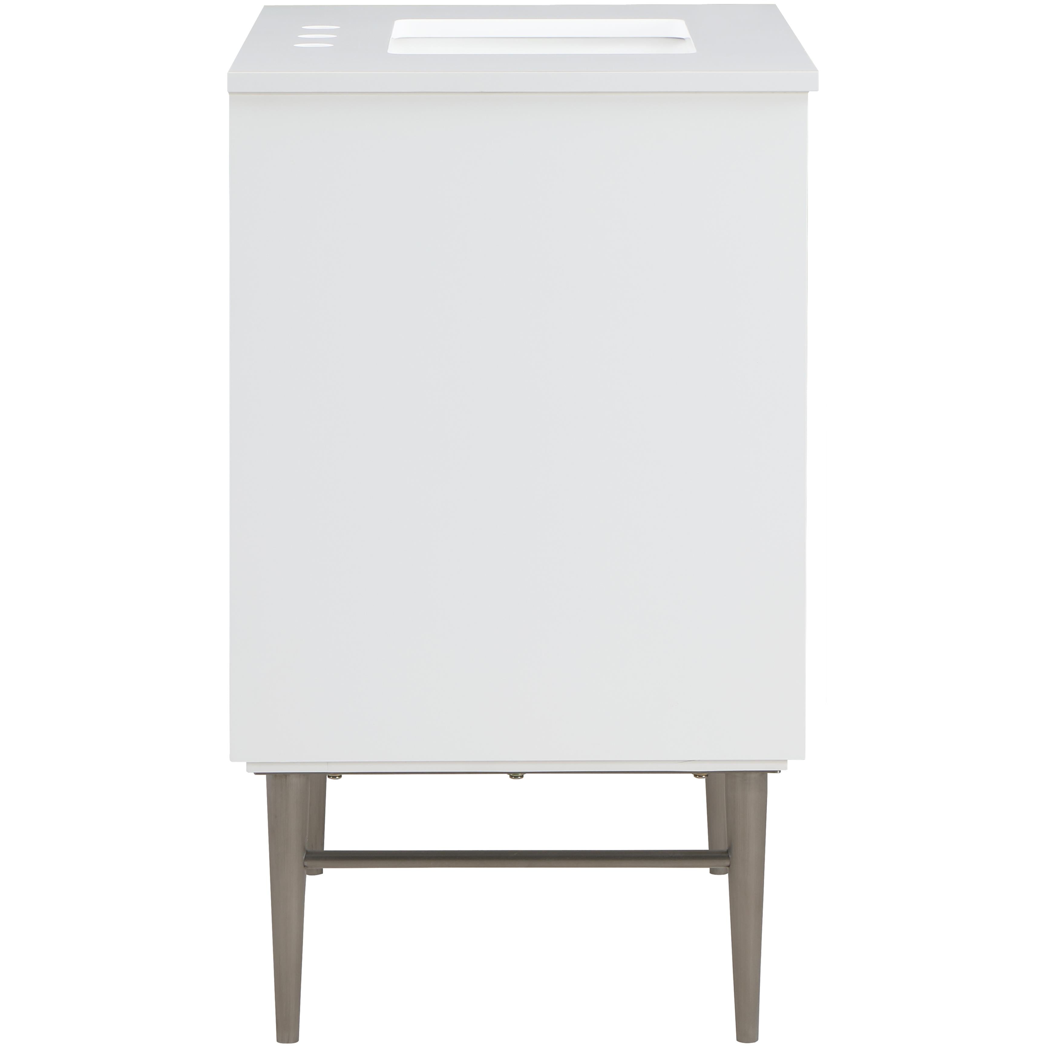 Meridian Modernist White Bathroom Vanity