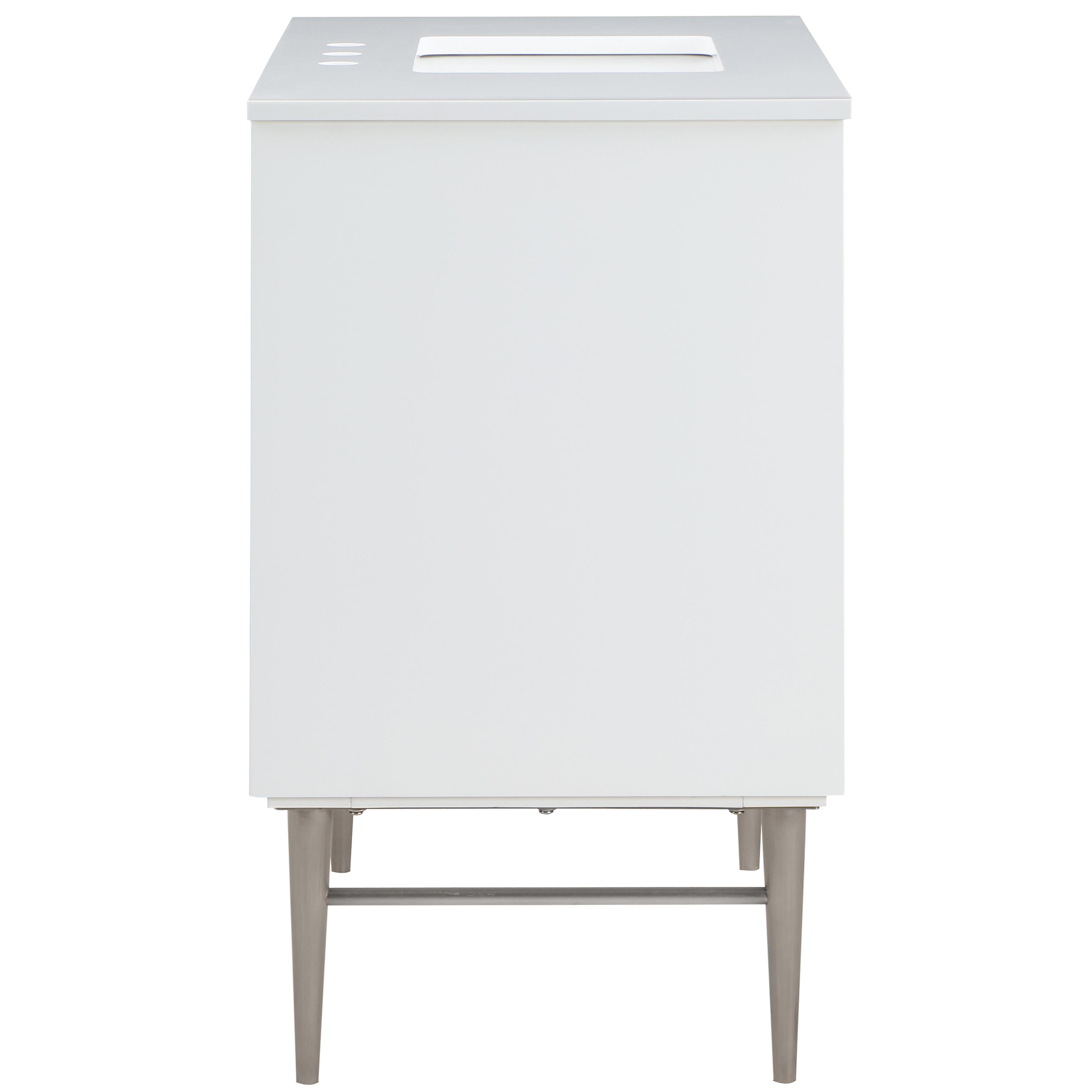 Meridian Modernist White Bathroom Vanity