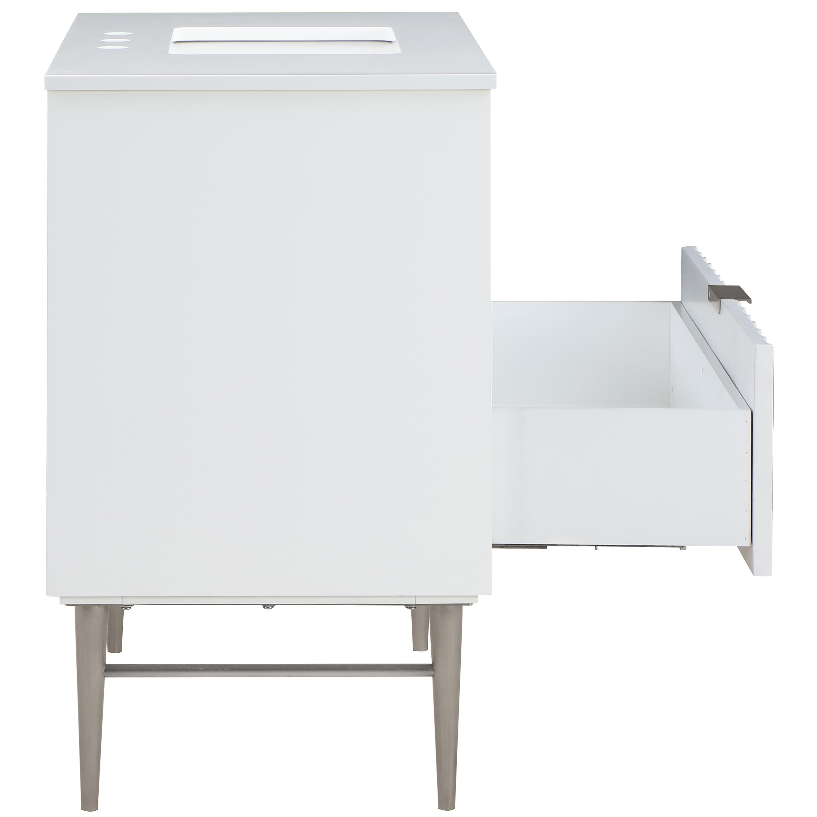 Meridian Modernist White Bathroom Vanity