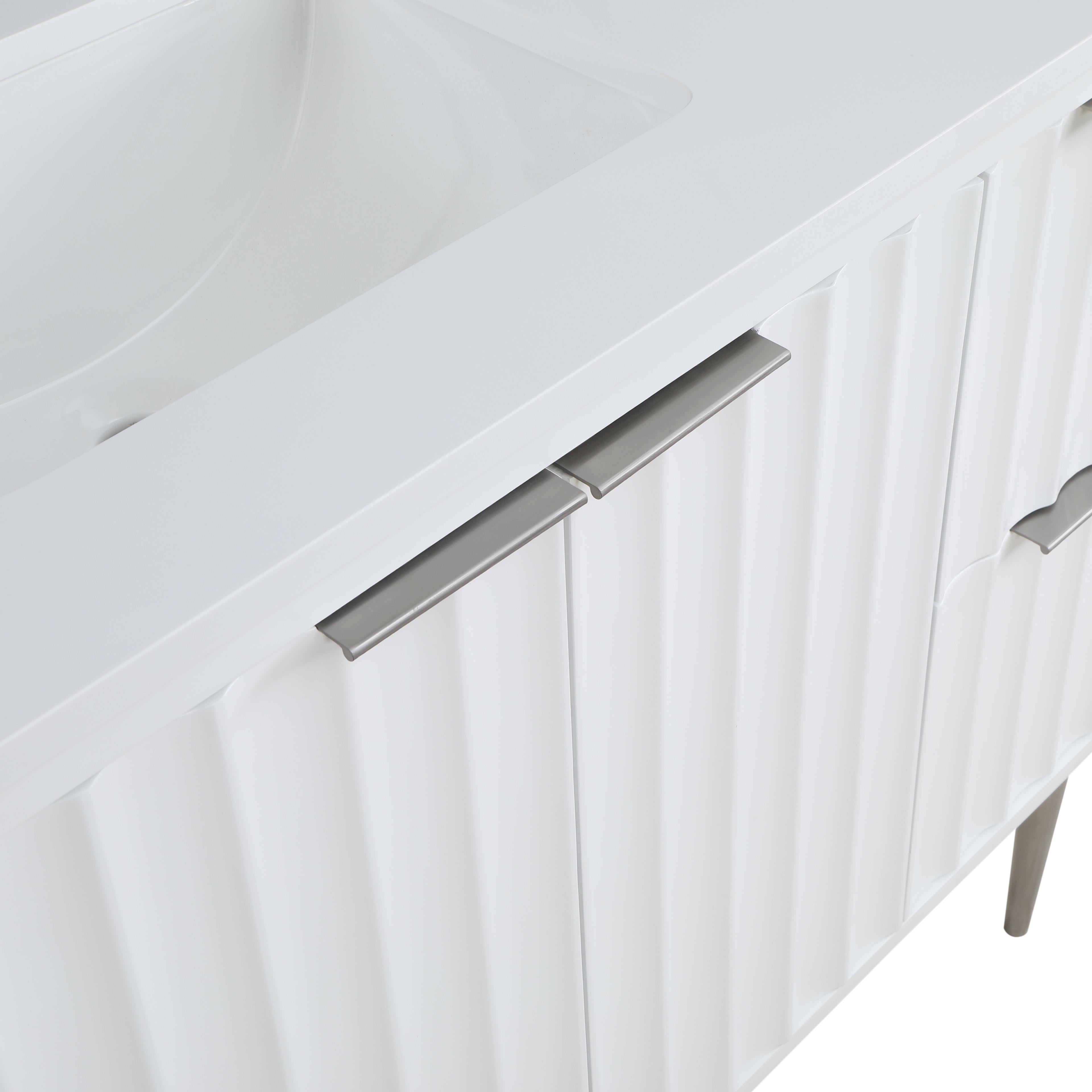 Meridian Modernist White Bathroom Vanity