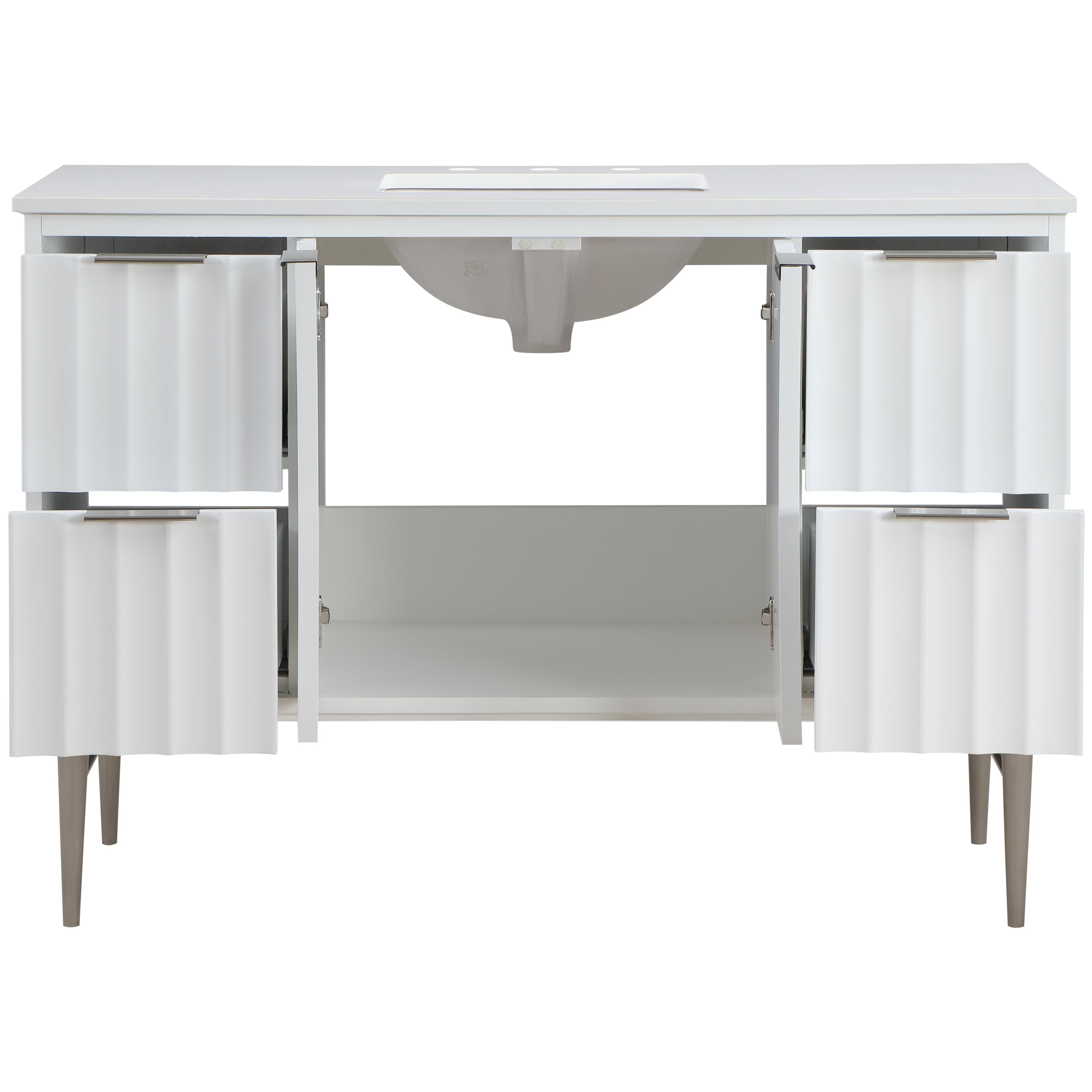 Meridian Modernist White Bathroom Vanity