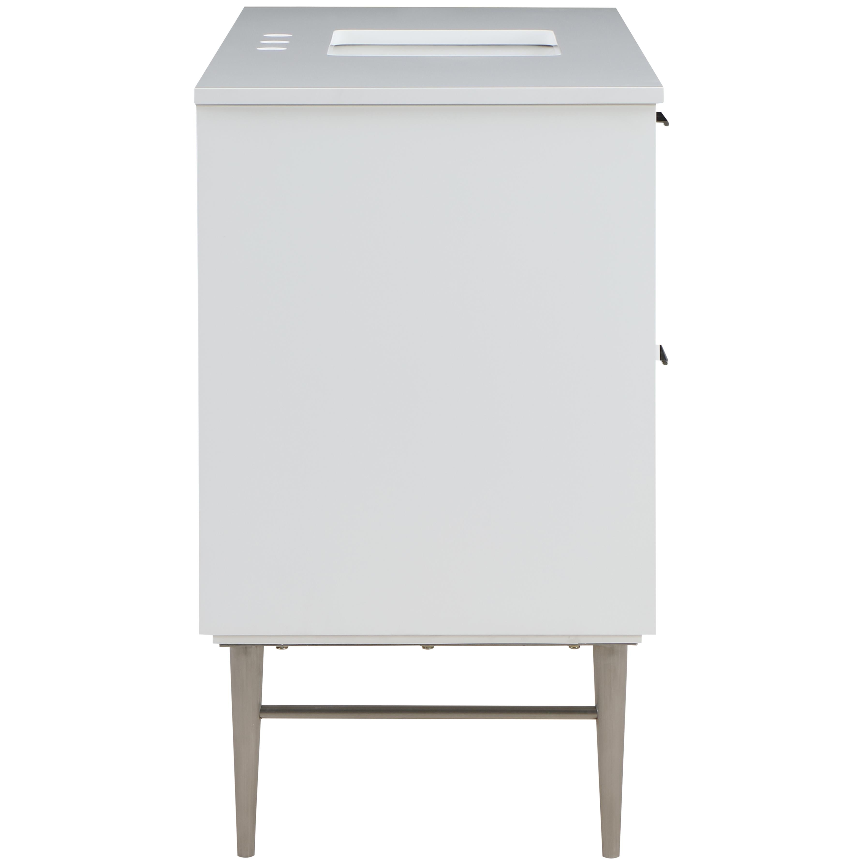 Meridian Modernist White Bathroom Vanity