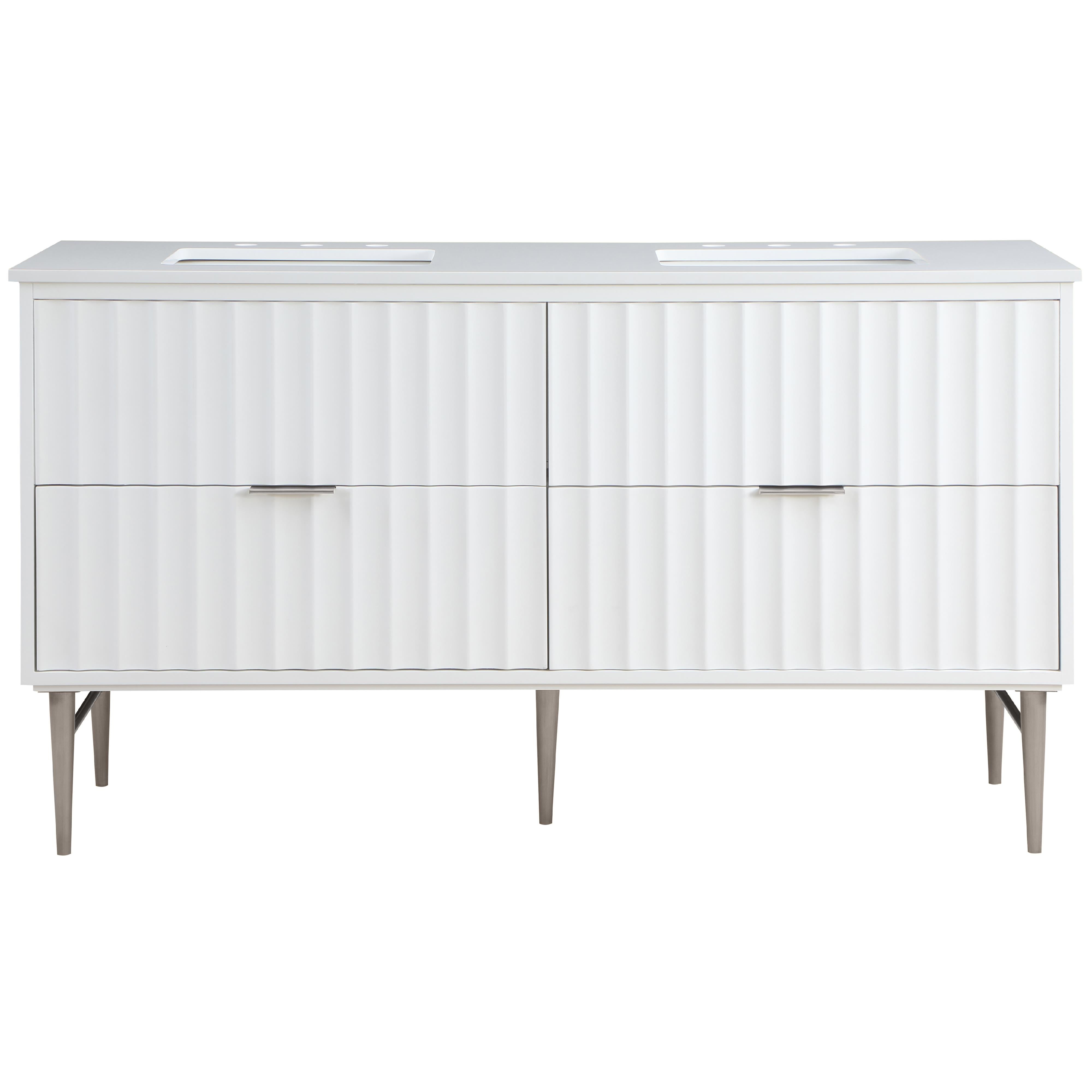 Meridian Modernist White Bathroom Vanity