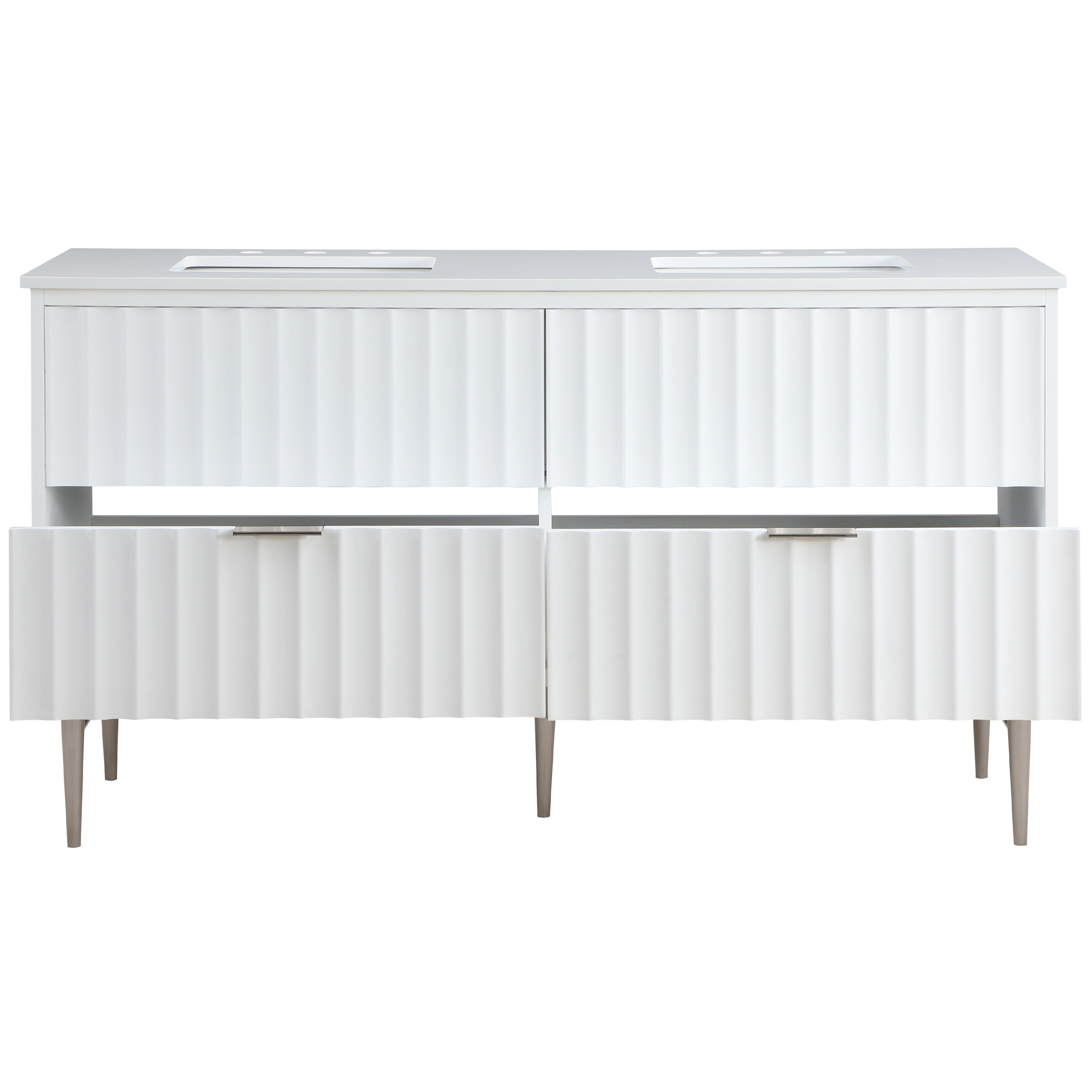 Meridian Modernist White Bathroom Vanity