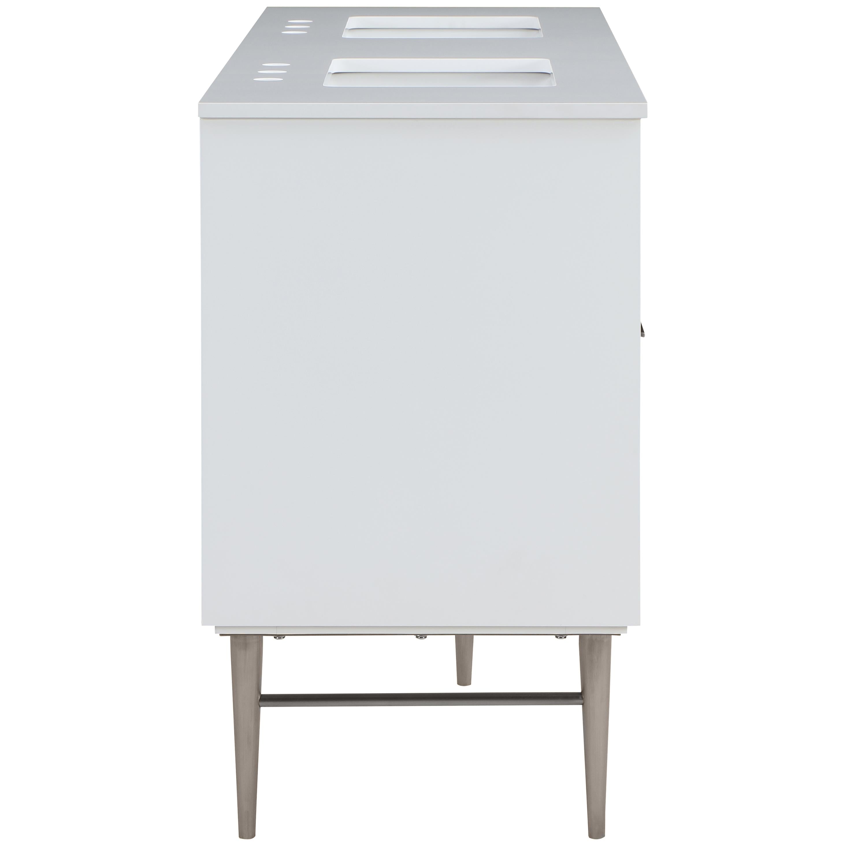 Meridian Modernist White Bathroom Vanity