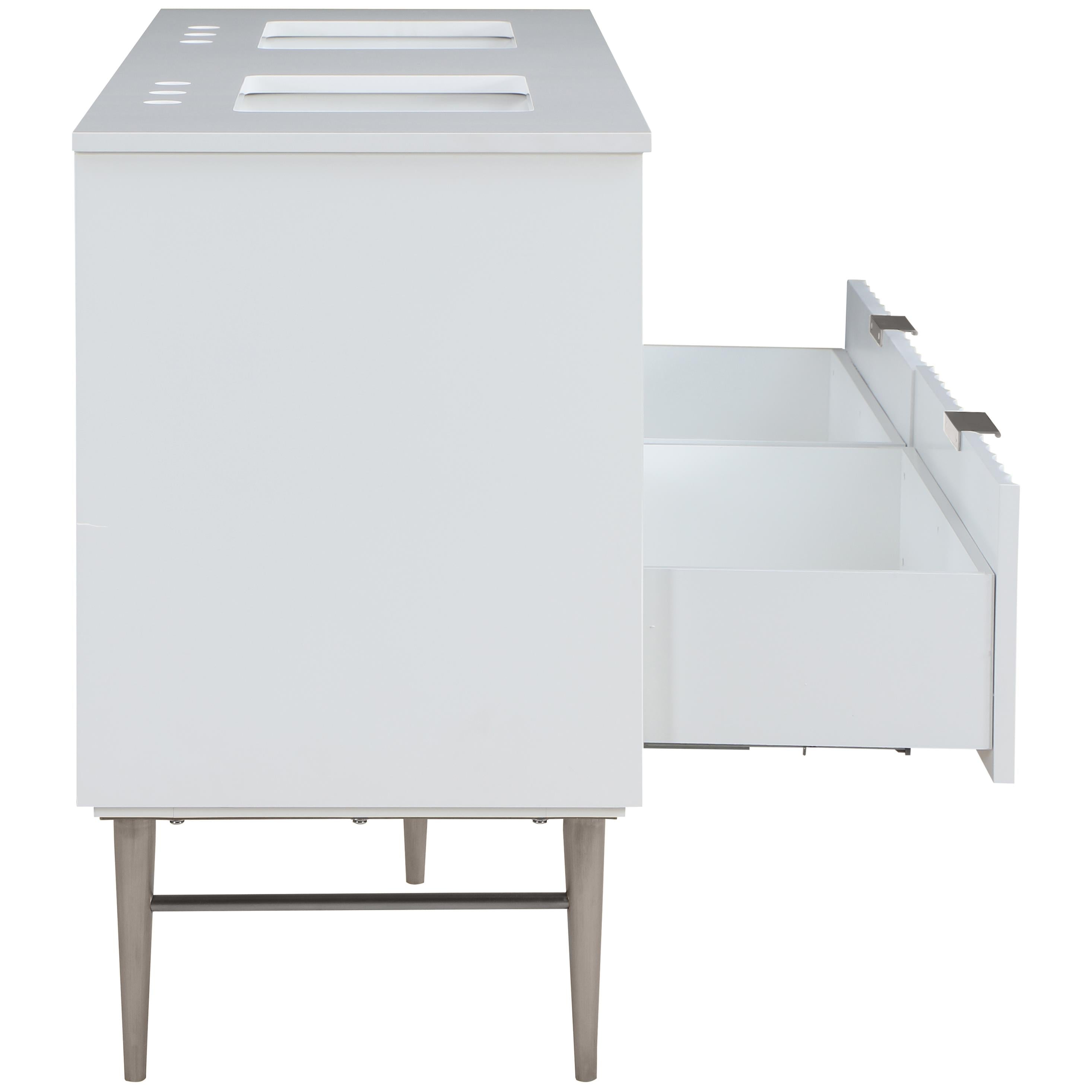 Meridian Modernist White Bathroom Vanity