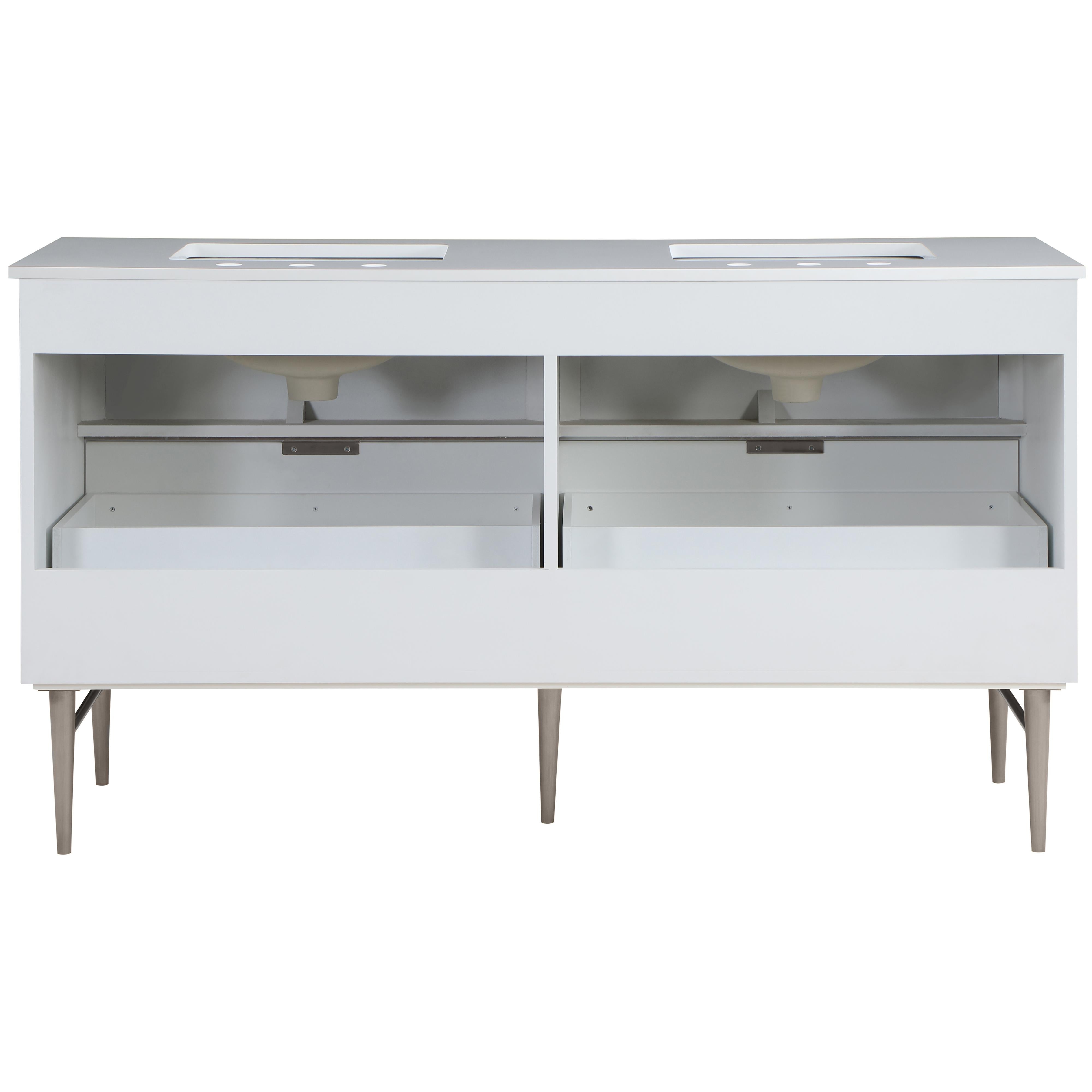Meridian Modernist White Bathroom Vanity