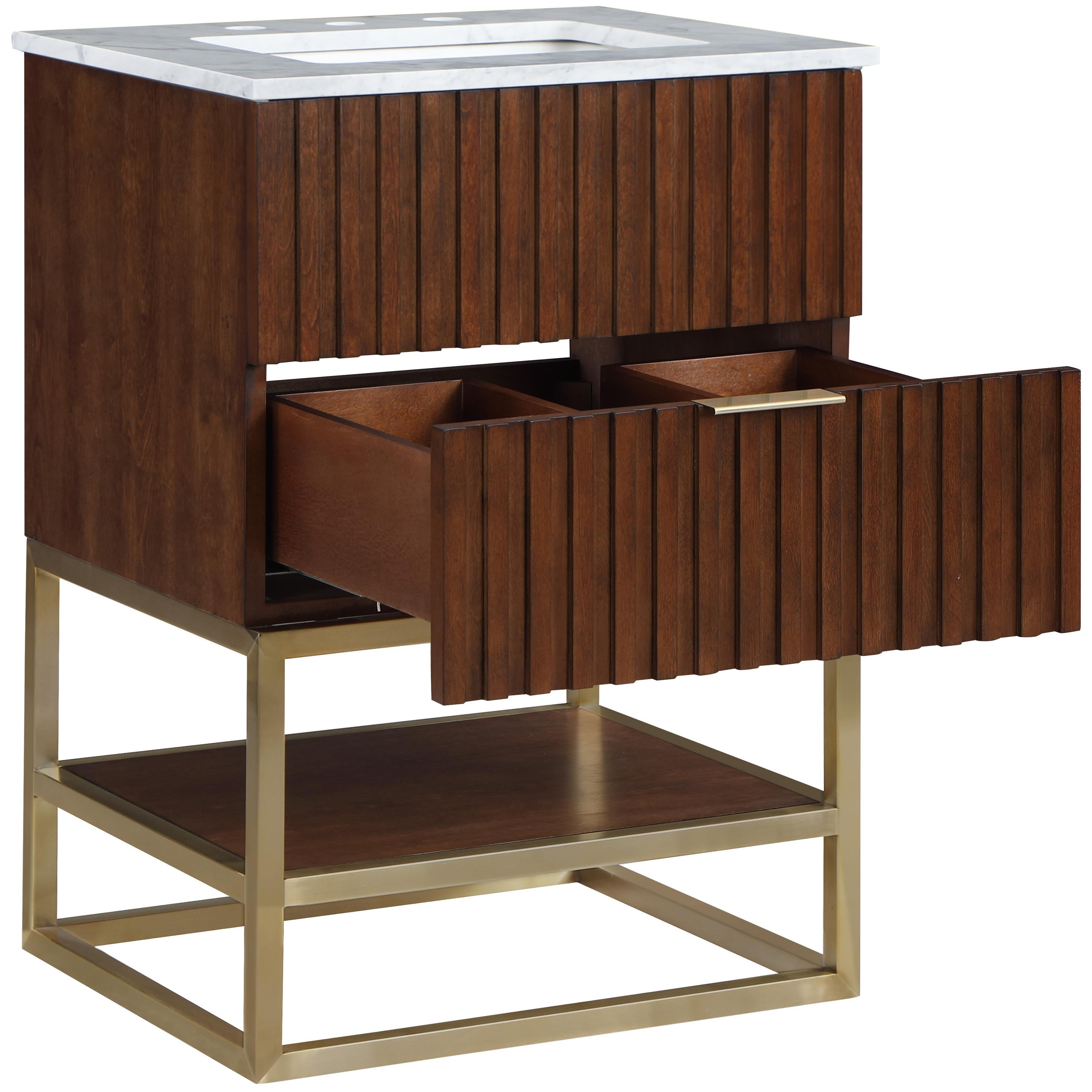Meridian Monad Walnut Bathroom Vanity