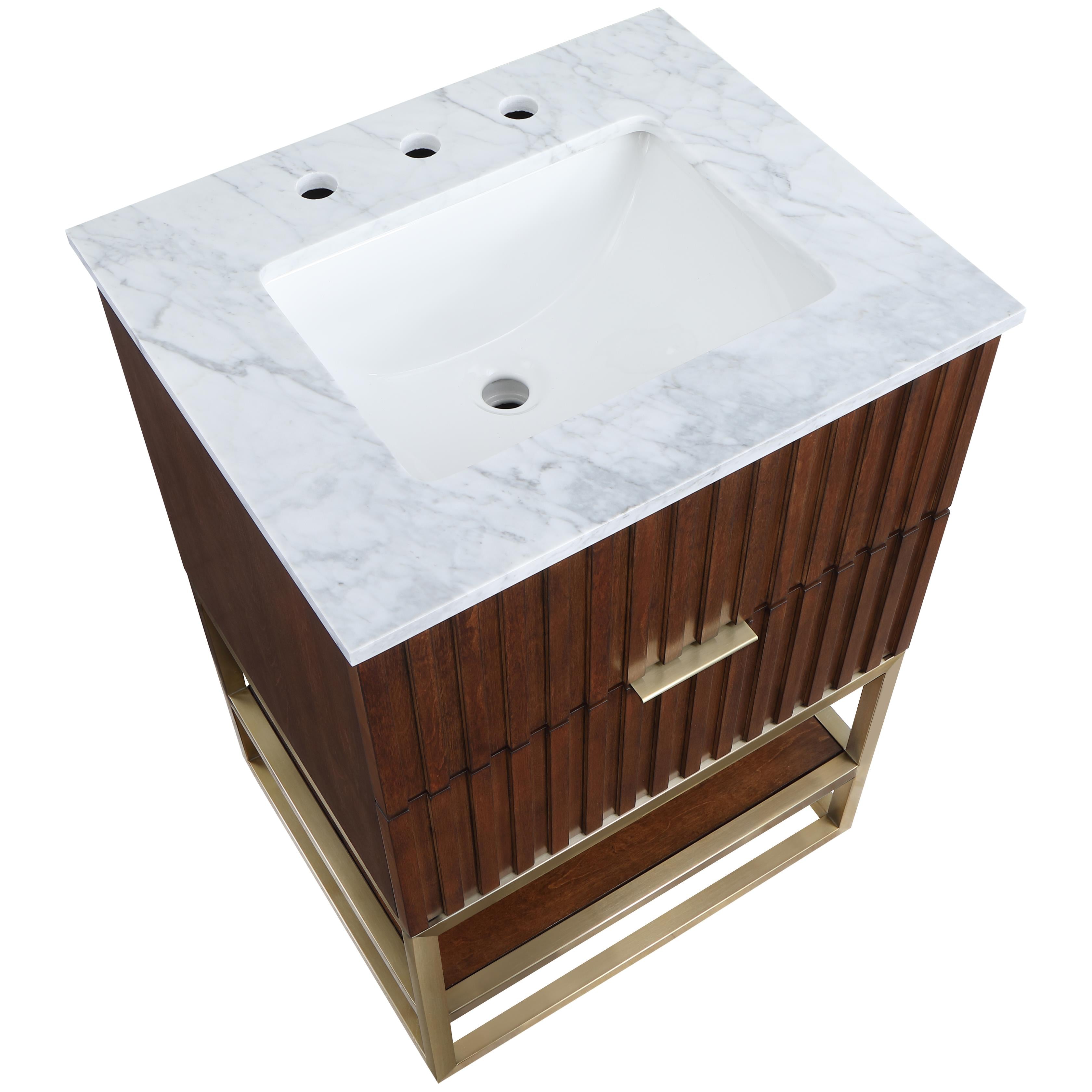 Meridian Monad Walnut Bathroom Vanity