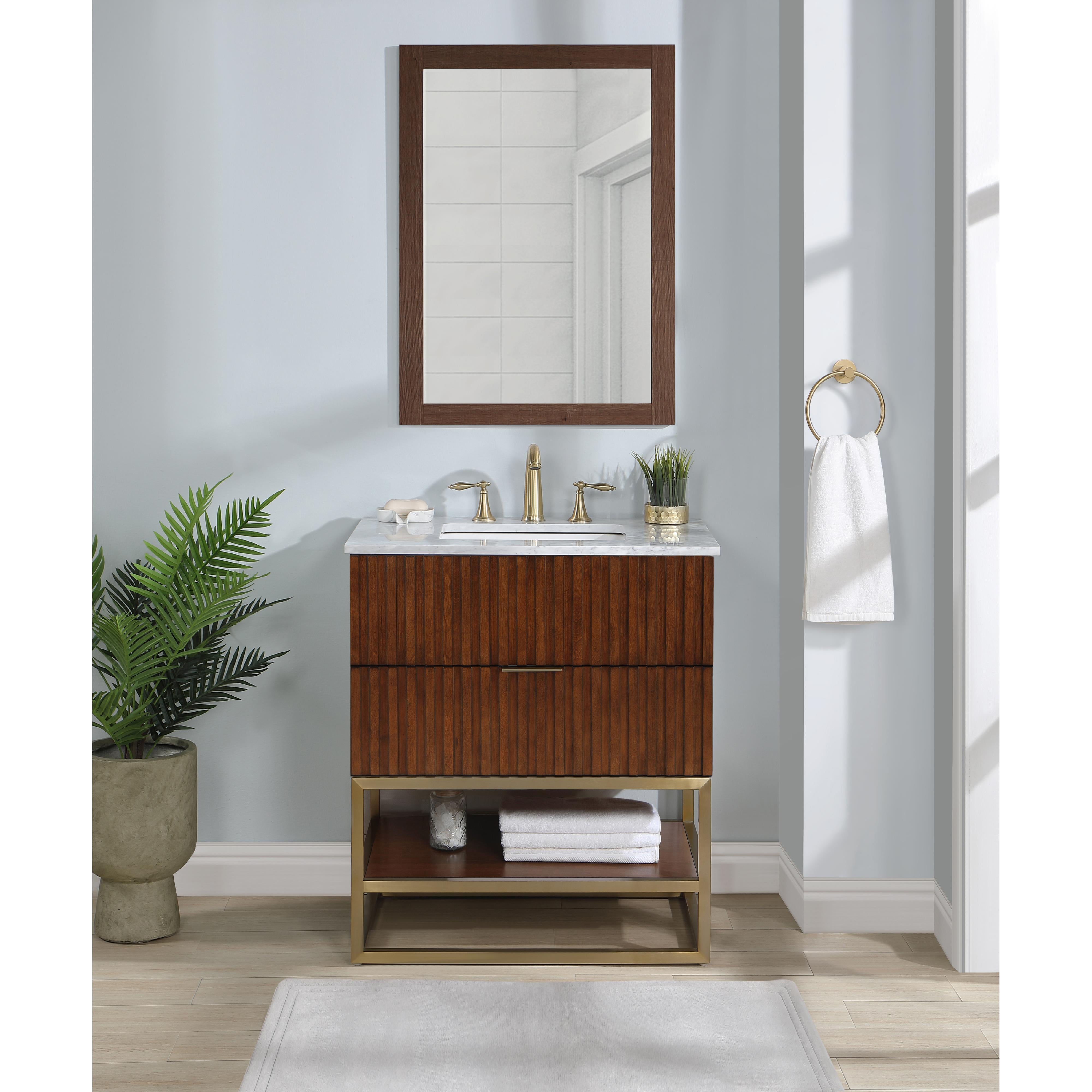 Meridian Monad Walnut Bathroom Vanity