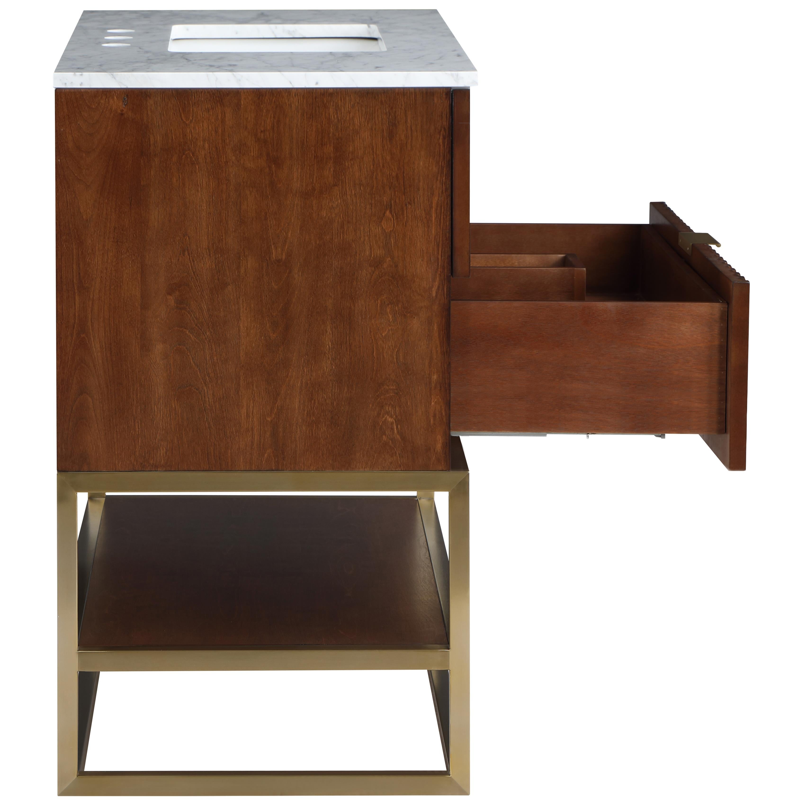 Meridian Monad Walnut Bathroom Vanity