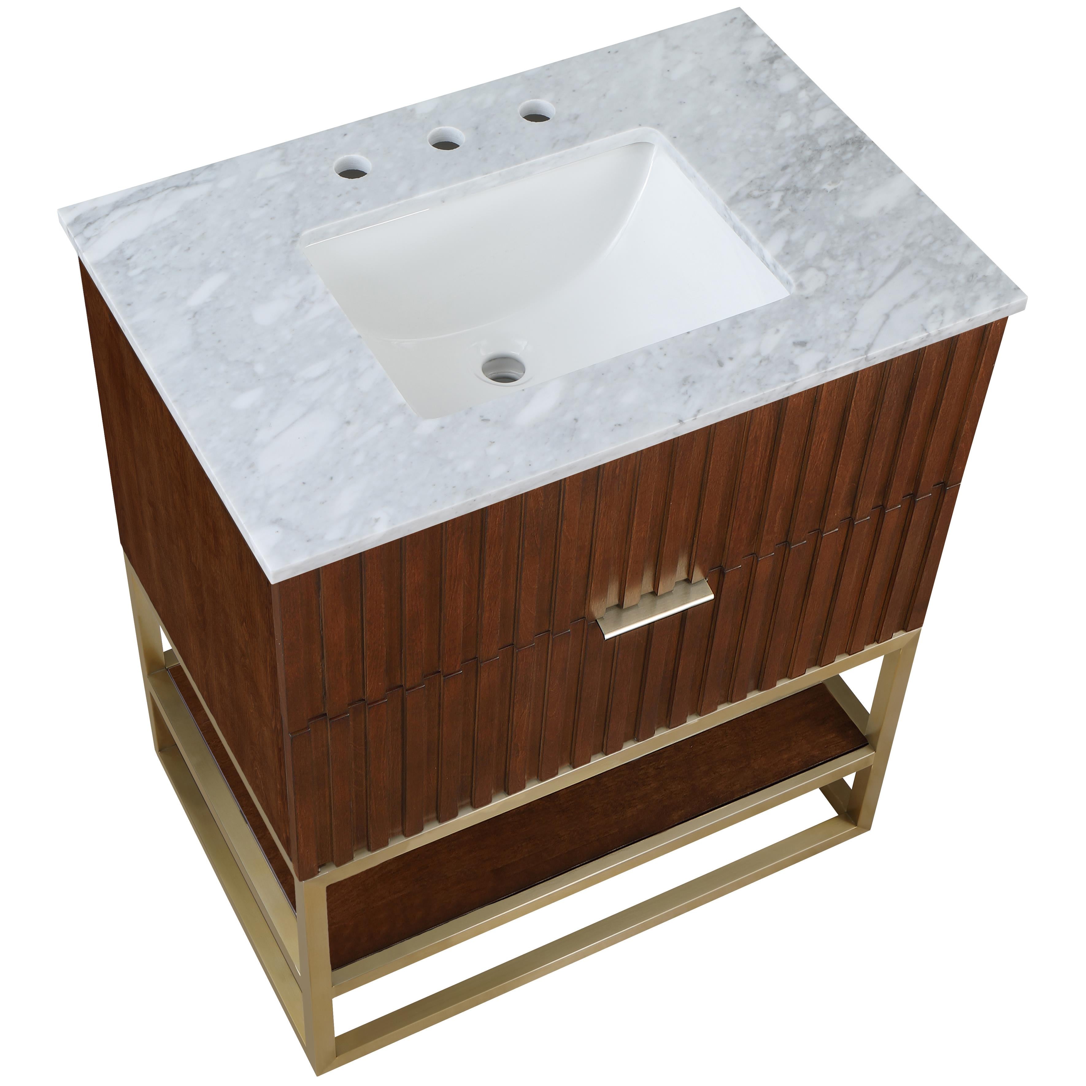 Meridian Monad Walnut Bathroom Vanity