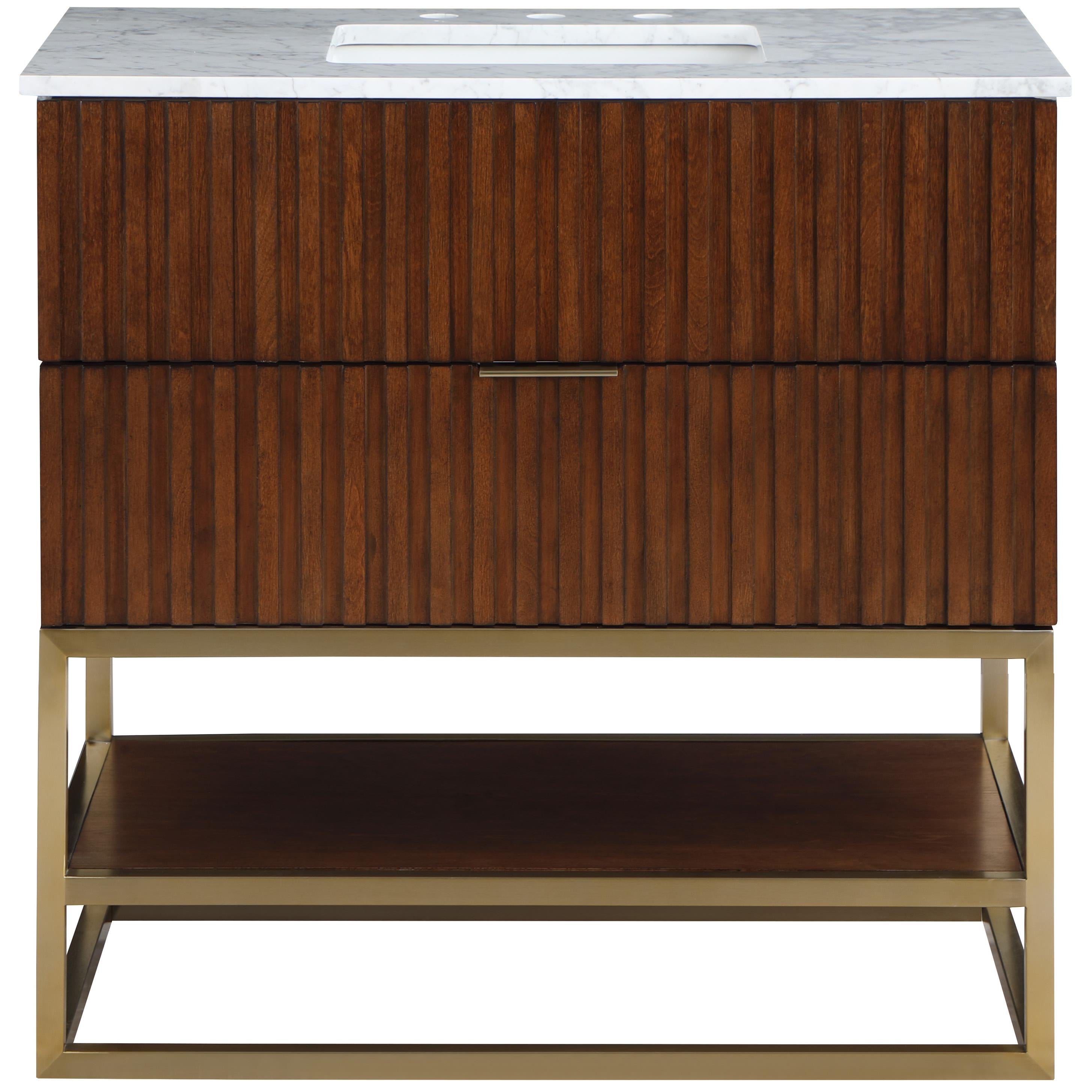 Meridian Monad Walnut Bathroom Vanity