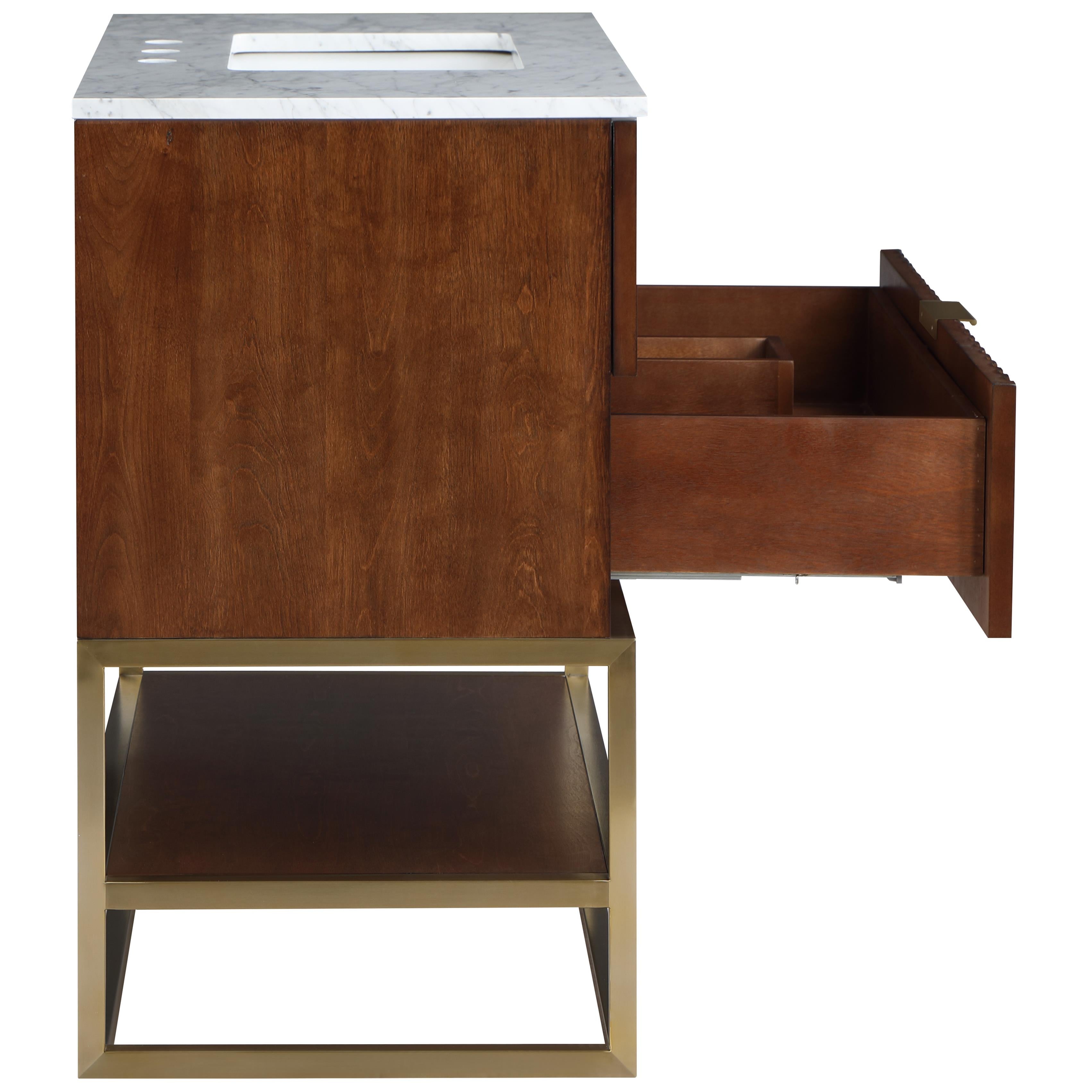 Meridian Monad Walnut Bathroom Vanity