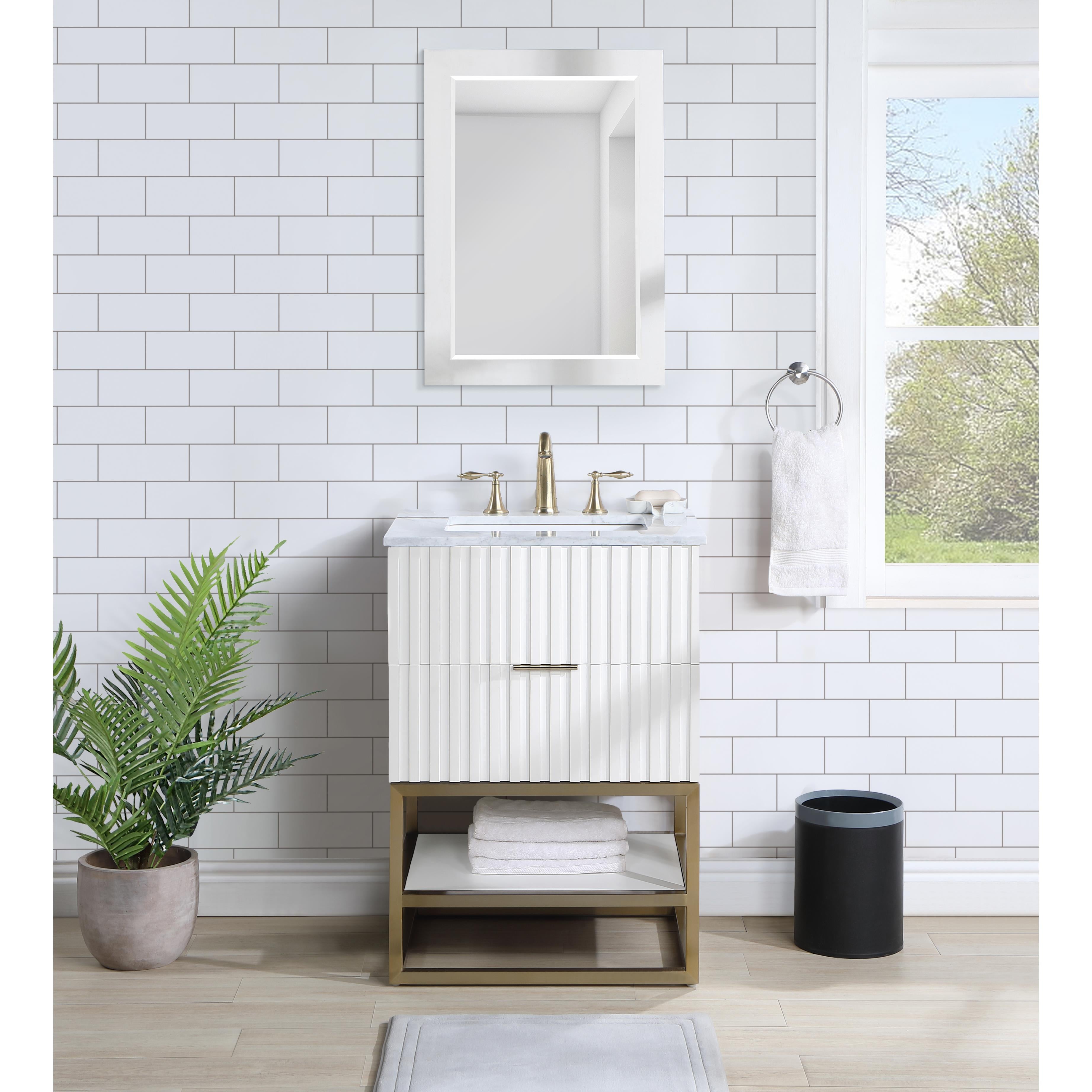 Meridian Monad White Bathroom Vanity