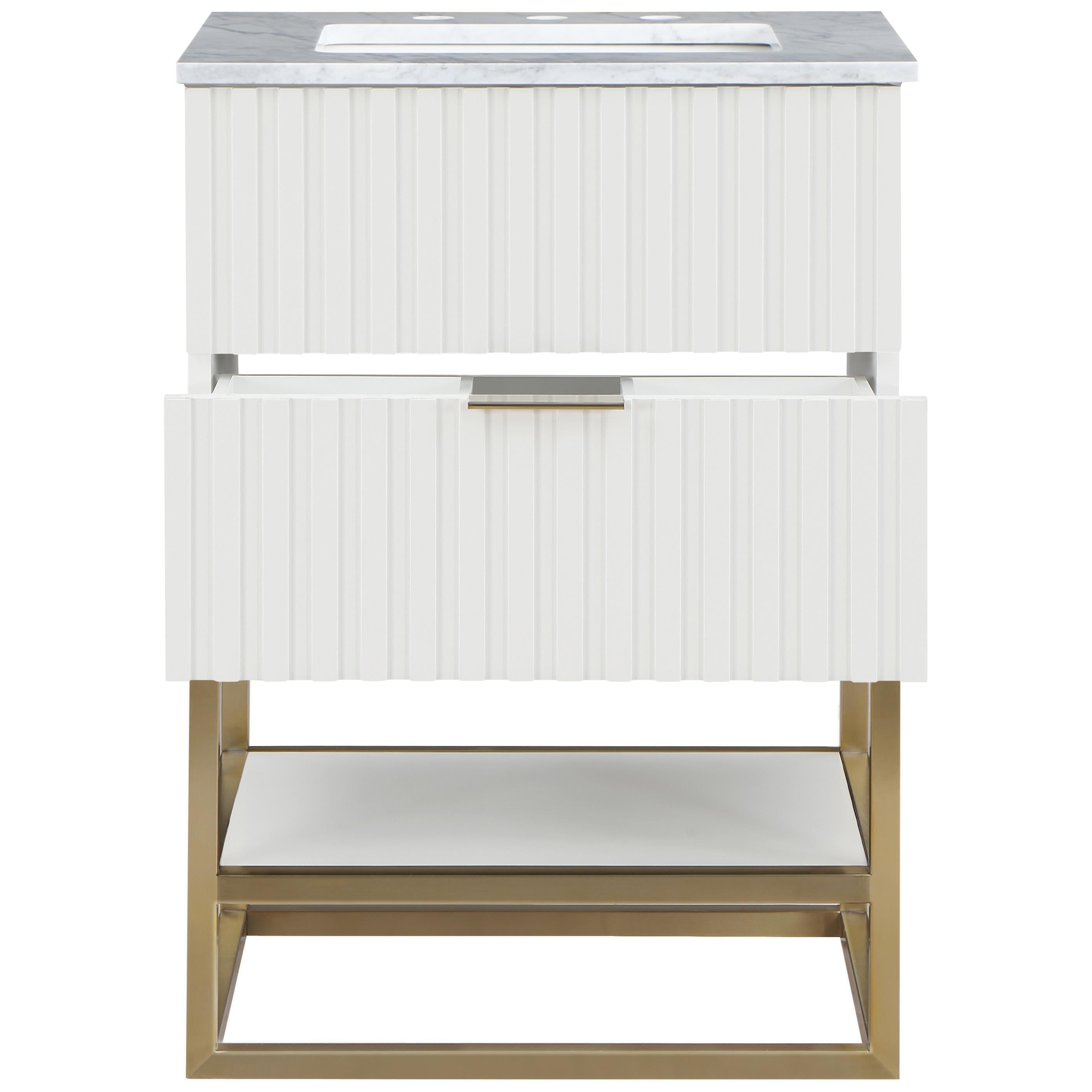 Meridian Monad White Bathroom Vanity