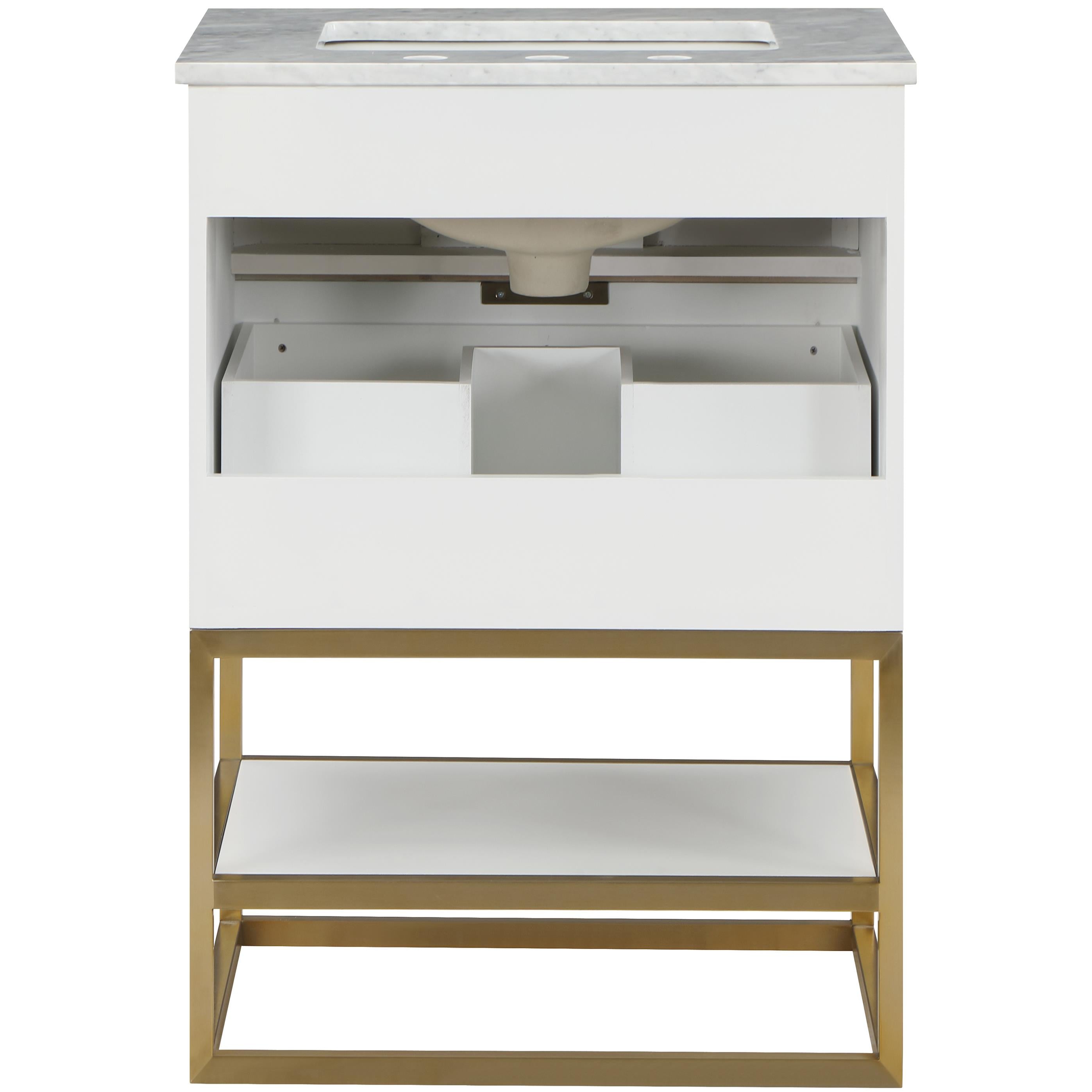 Meridian Monad White Bathroom Vanity