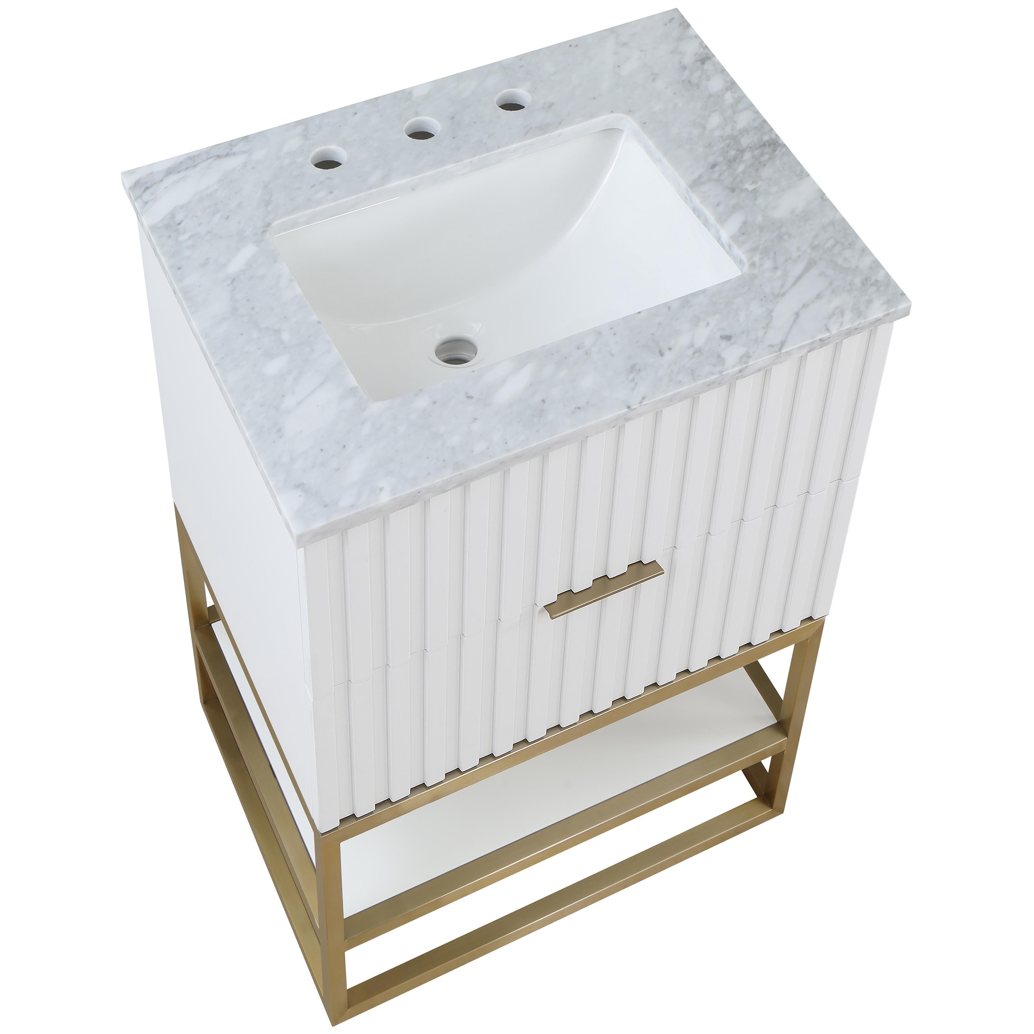 Meridian Monad White Bathroom Vanity