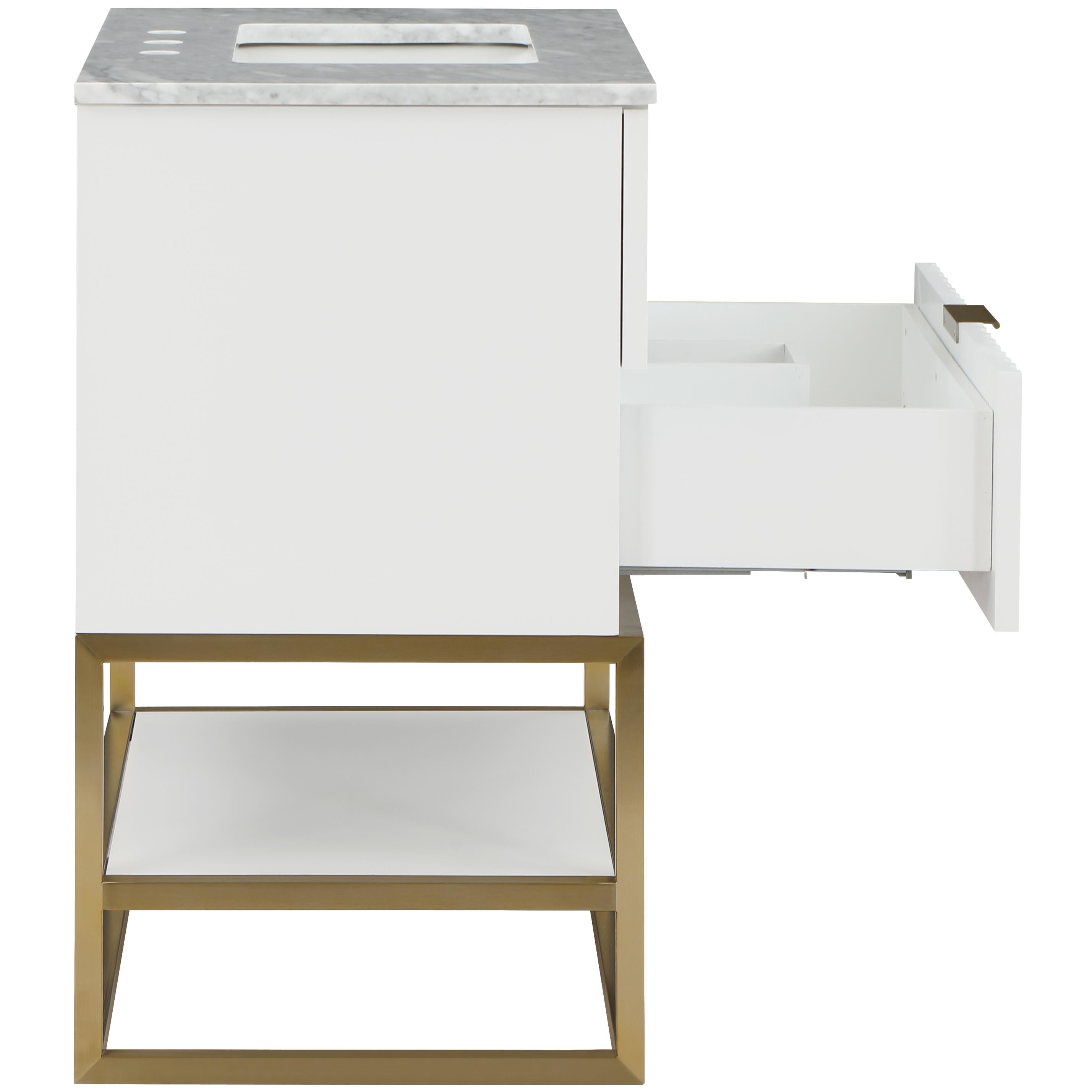 Meridian Monad White Bathroom Vanity