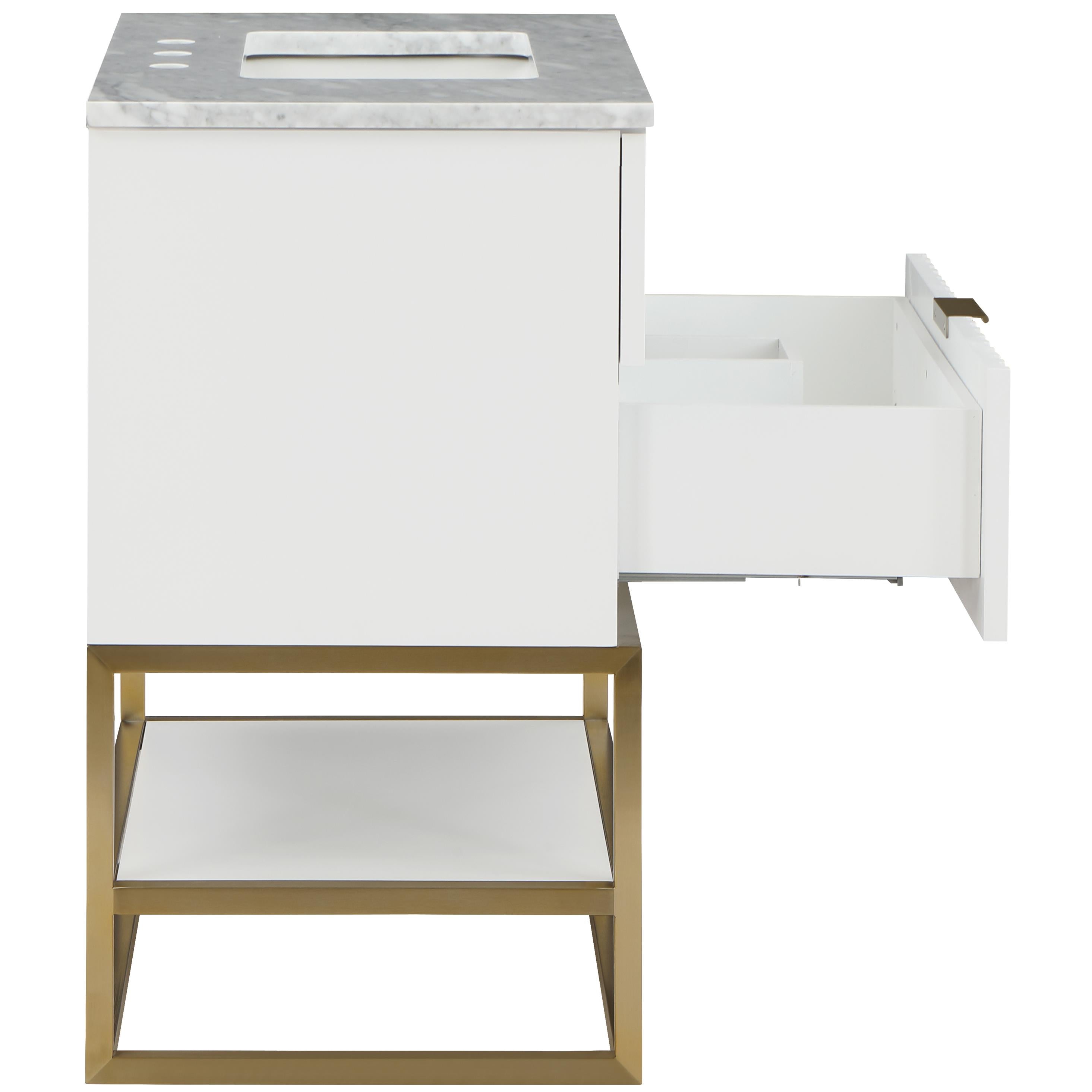 Meridian Monad White Bathroom Vanity