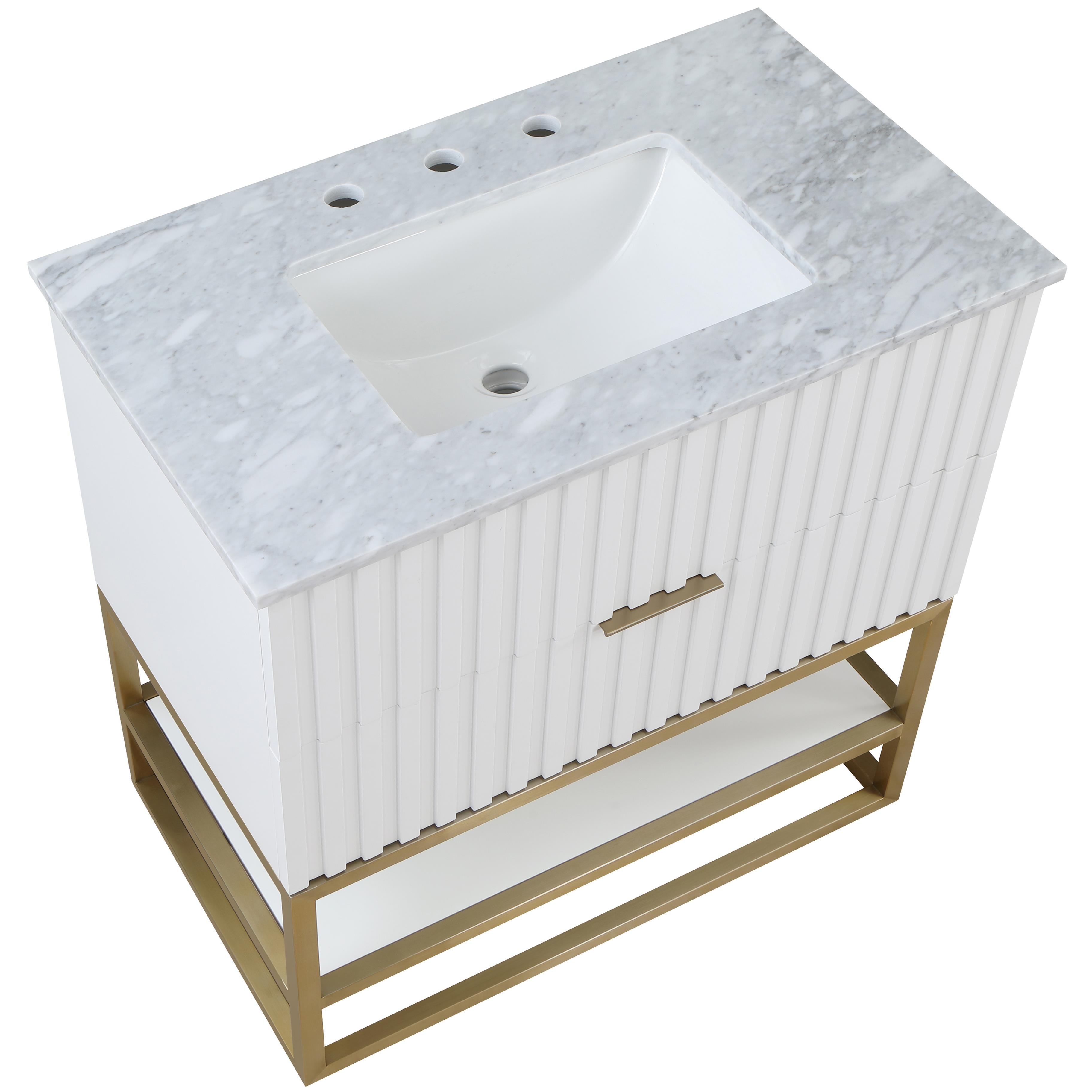 Meridian Monad White Bathroom Vanity
