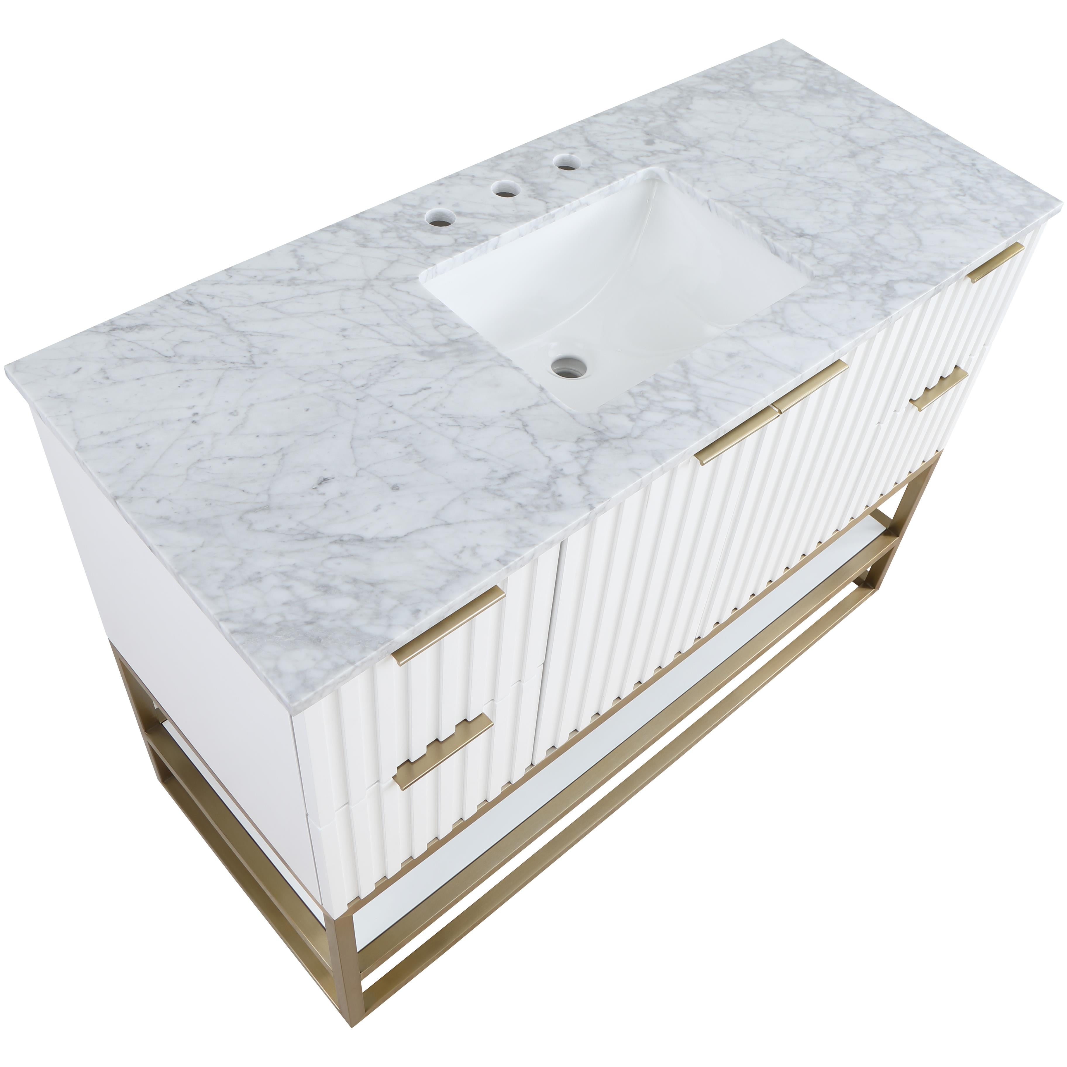Meridian Monad White Bathroom Vanity